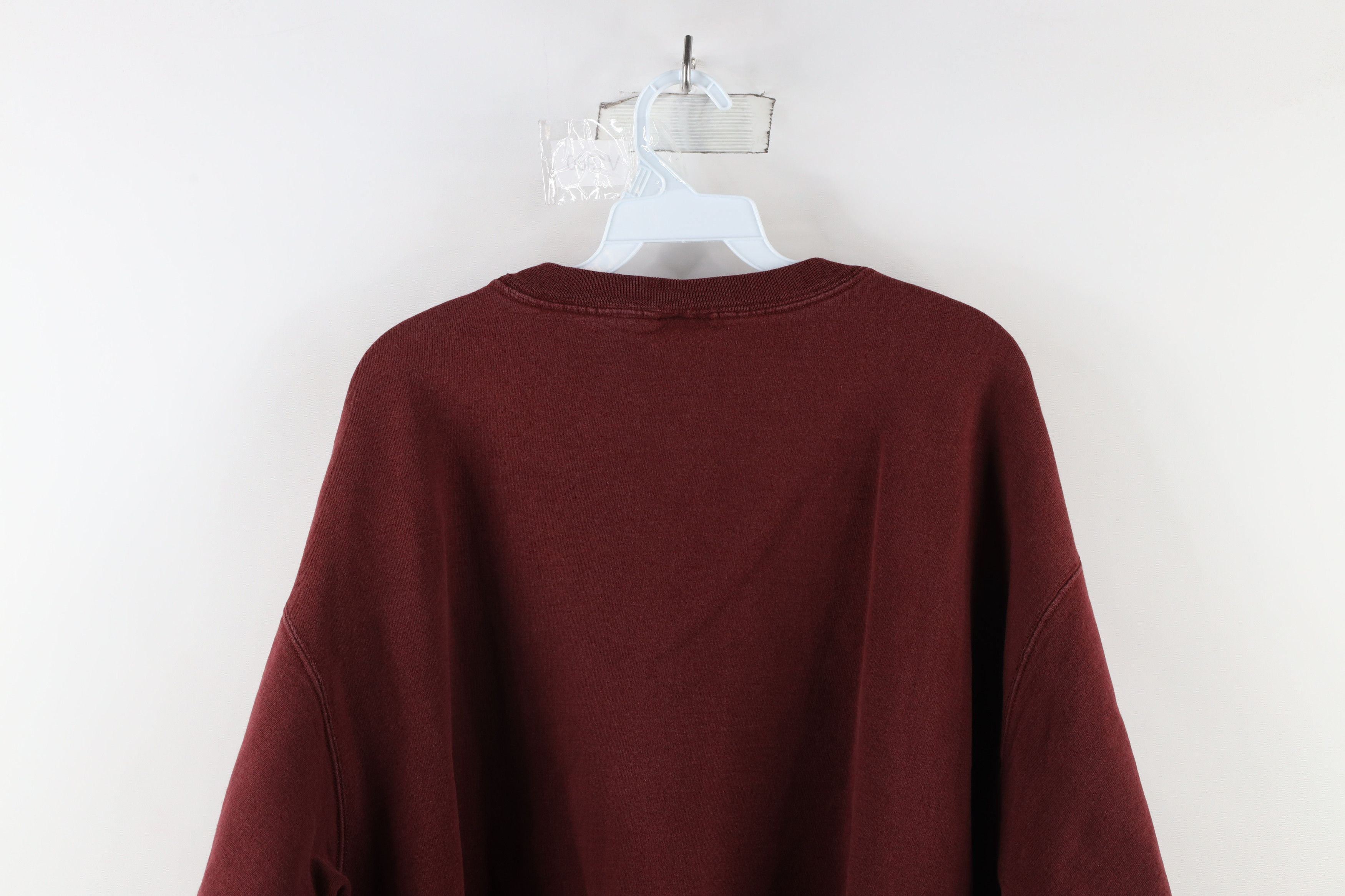 Champion × Vintage Vintage 90s Champion Logo Crewneck Sweatshirt Burgundy Size US XL / EU 56 / 4 - 12 Thumbnail