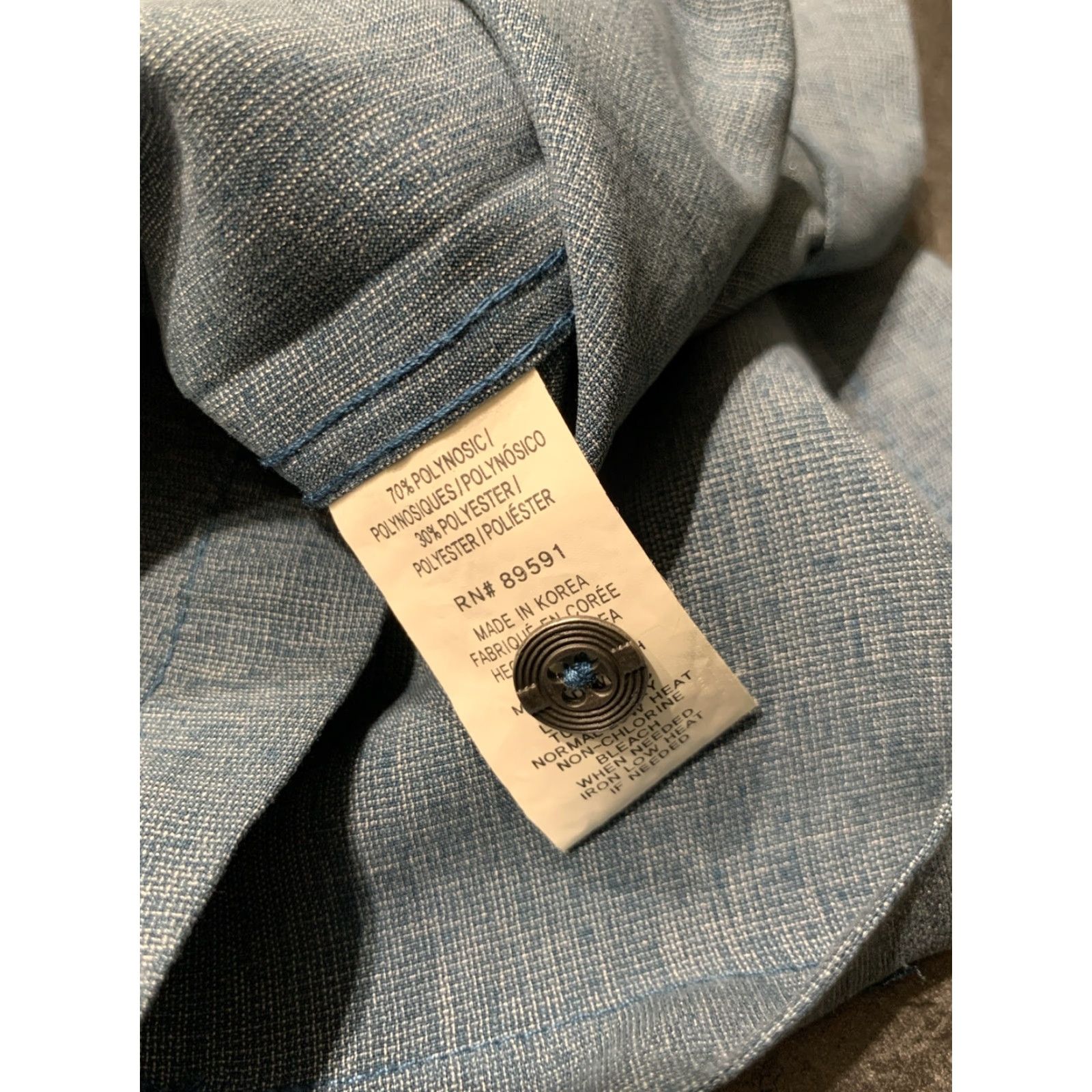 Vintage Toes On The Nose Button Shirt XXL 2XL Blue Polyester Blend Short Sleeve Pocket Size US XXL / EU 58 / 5 - 8 Thumbnail