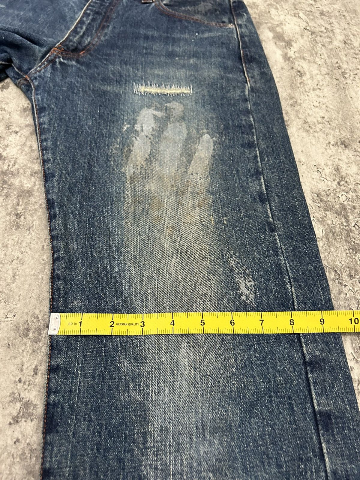 Japanese Brand Men’s Melrose Japanese Selvedge Paint Distressed Pants Size US 32 / EU 48 - 15 Thumbnail