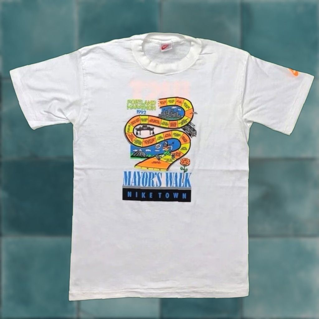 Nike VINTAGE Nike T-Shirt USA Mayor 90s Medium White Graphic Tee Mens Size US M / EU 48-50 / 2 - 1 Thumbnail