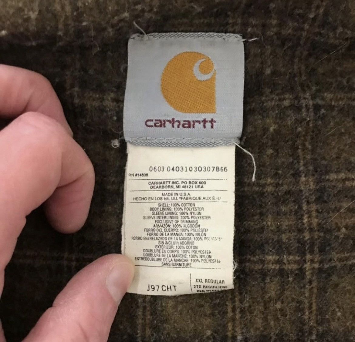 Carhartt Vintage Carhartt Detroit J97 Blanket Lined Size 46L - 2 Thumbnail