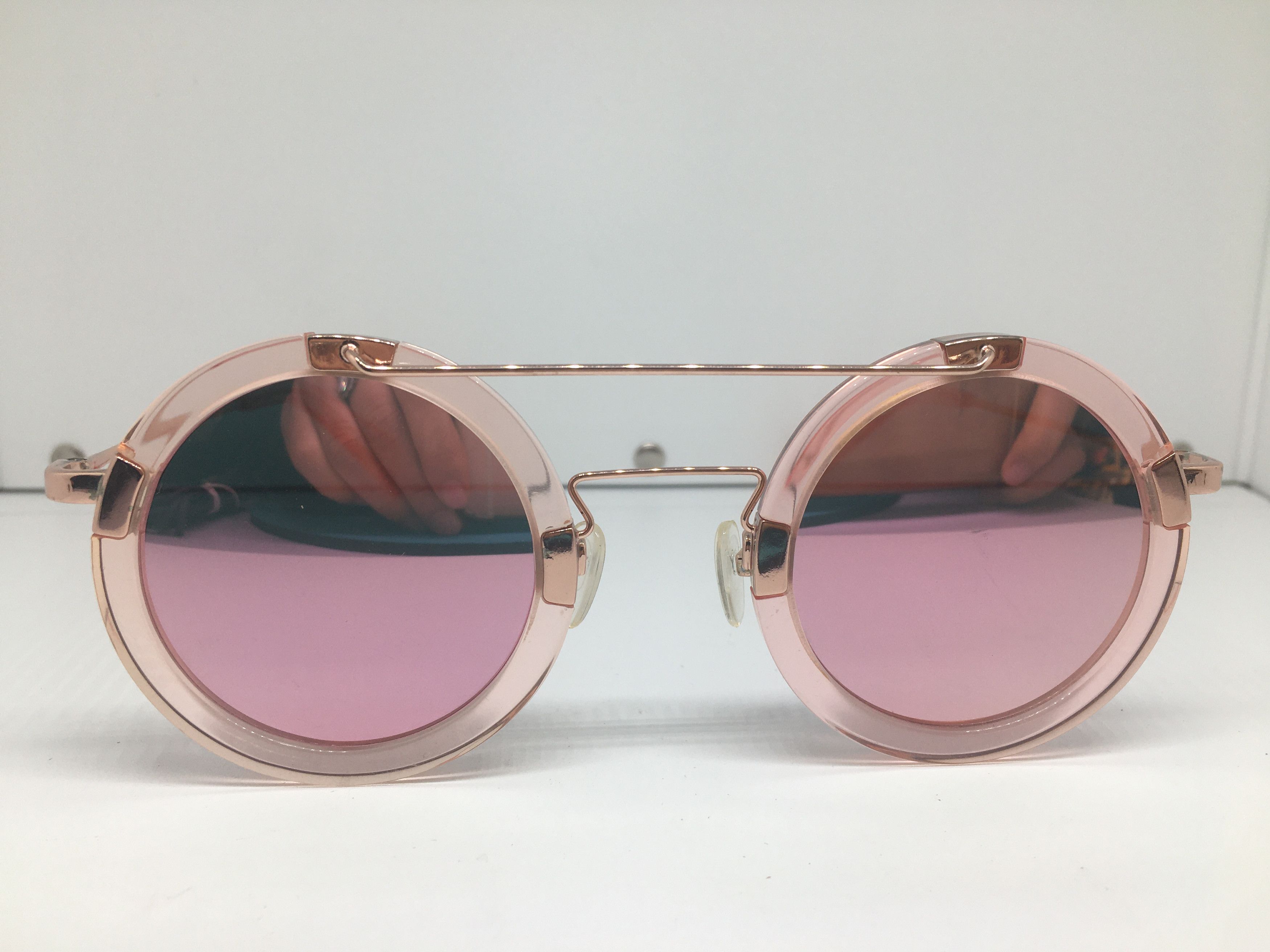 Yohji Yamamoto Yohji Yamamoto YY5006 Pink Round Sunglasses Frame Size ONE SIZE - 1 Thumbnail