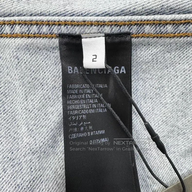 Balenciaga Balenciaga Twisted Folded Washed Denim Jacket Size US M / EU 48-50 / 2 - 6 Thumbnail