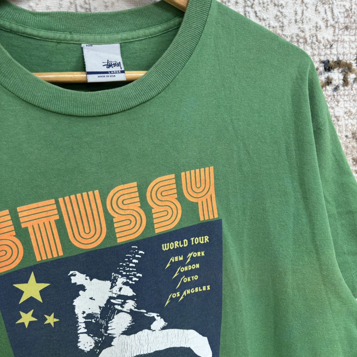 Stussy × Vintage Vintage 90s Stussy x Elvis Presley World Tour T-shirt Size US L / EU 52-54 / 3 - 4 Thumbnail