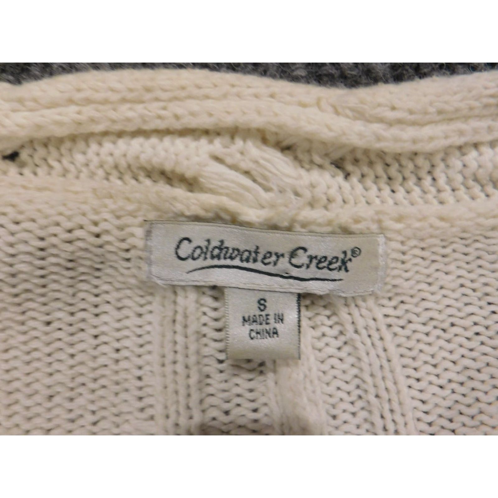 Coldwater Creek Coldwater Creek Womens Sweater Small Beige Pullover Cardigan Open V-Neck 3/4 Sleeve Knit Classic Mens Women Girls Size S / US 4 / IT 40 - 6 Thumbnail