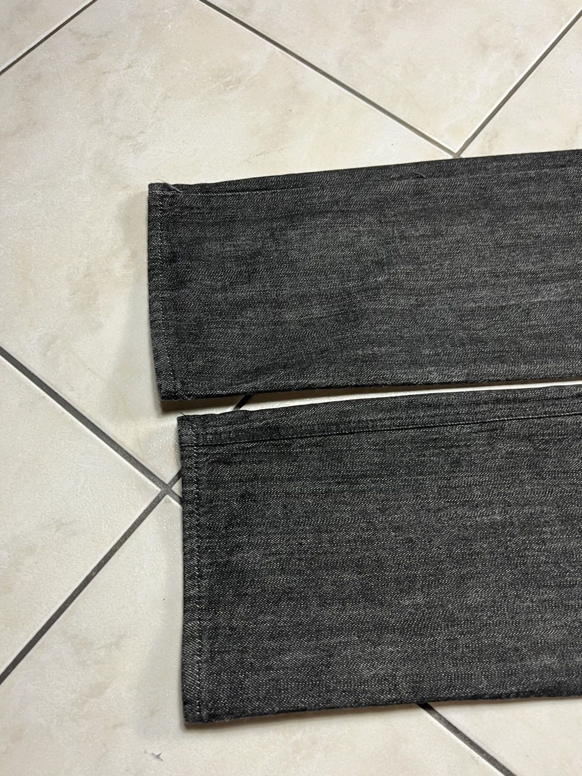 Vintage hussein chalayan archive raw denim goth jeans pants