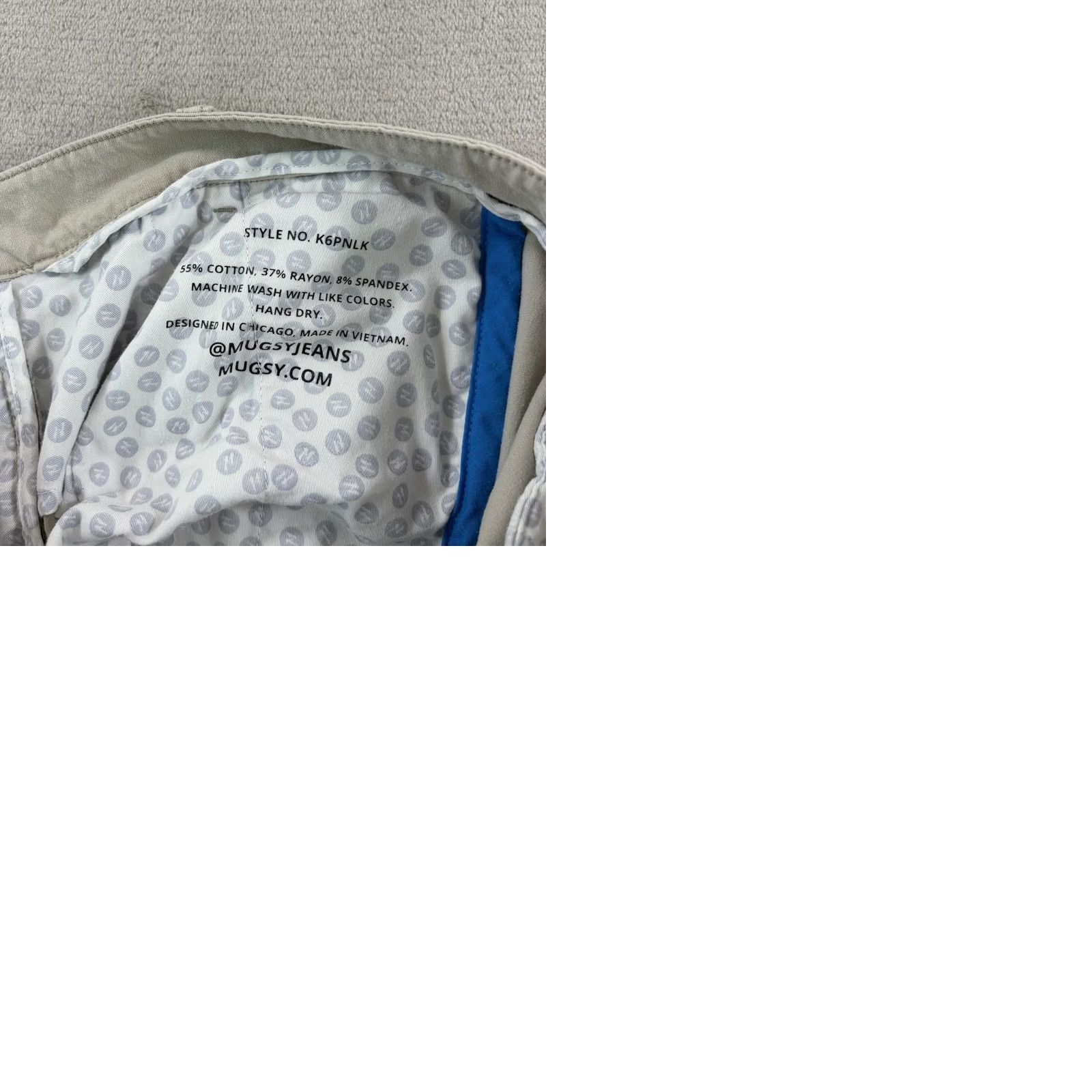Vintage Mugsy Teddys Casual Khaki Beige Pants Slim Straight Mens 34x32 Stretch Chino Comfort Fit Size US 34 / EU 50 - 9 Thumbnail