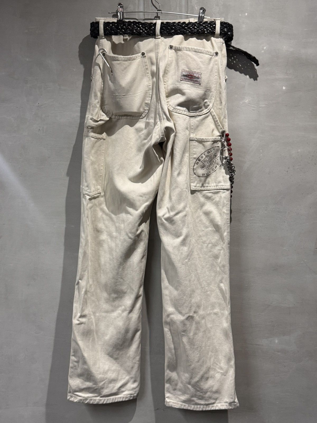 Harley Davidson Harley-Davidson Made in Italy Utility Carpenter Pants Y2k Size US 31 - 3 Thumbnail