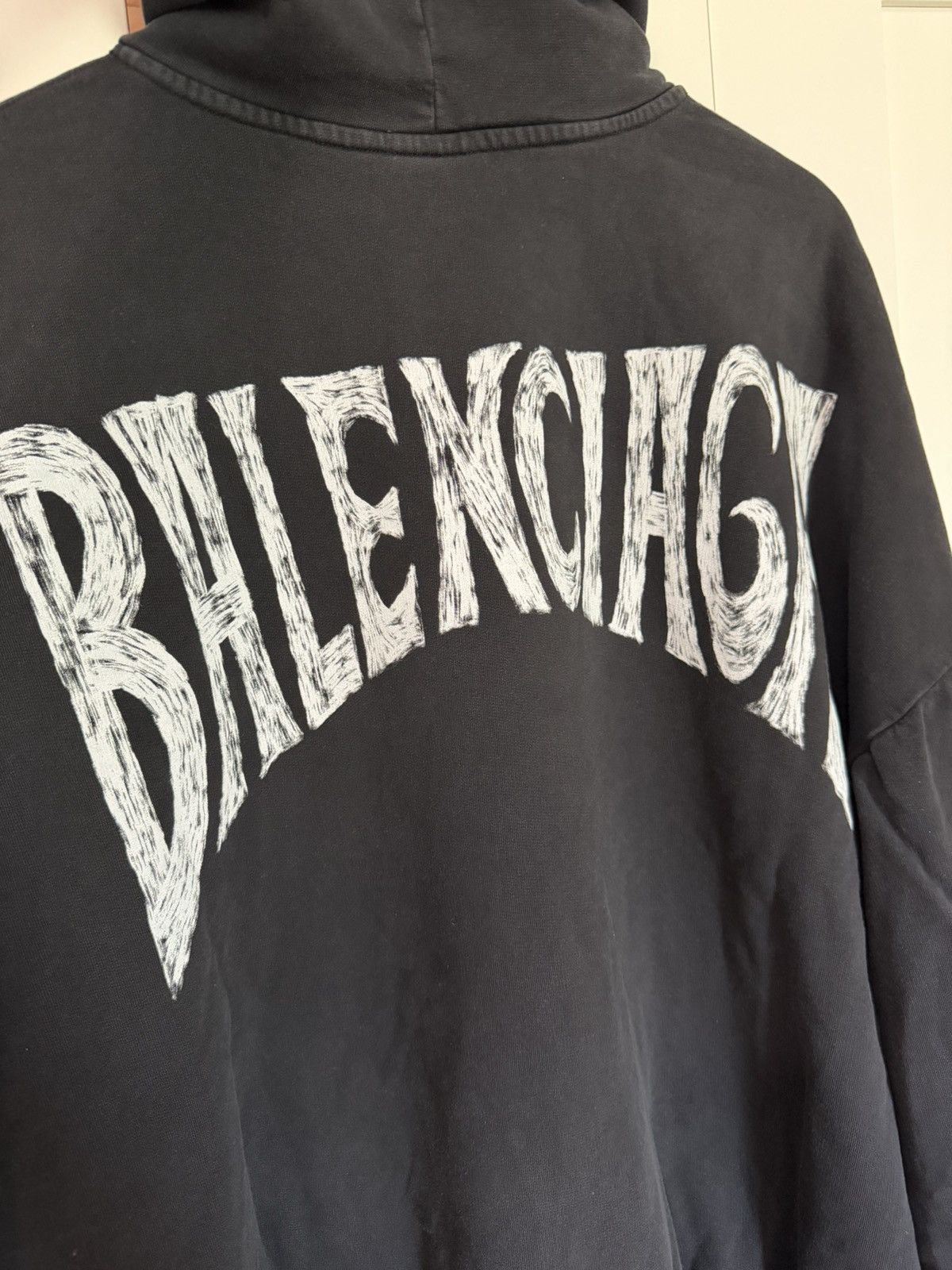 Balenciaga Balenciaga Paris Tropical Oversized Hoodie ‘Black/White’ Size US M / EU 48-50 / 2 - 4 Thumbnail
