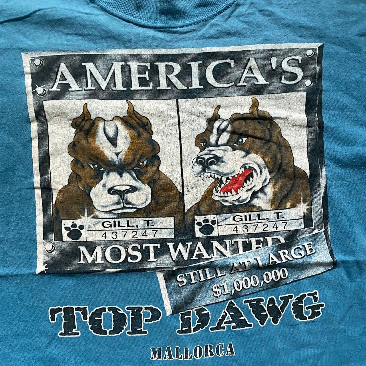 Rap Tees VINTAGE 90S TOP DAWG AMERICA'S MOST WANTED AMAZING TEE 235 Size US XL / EU 56 / 4 - 2 Thumbnail