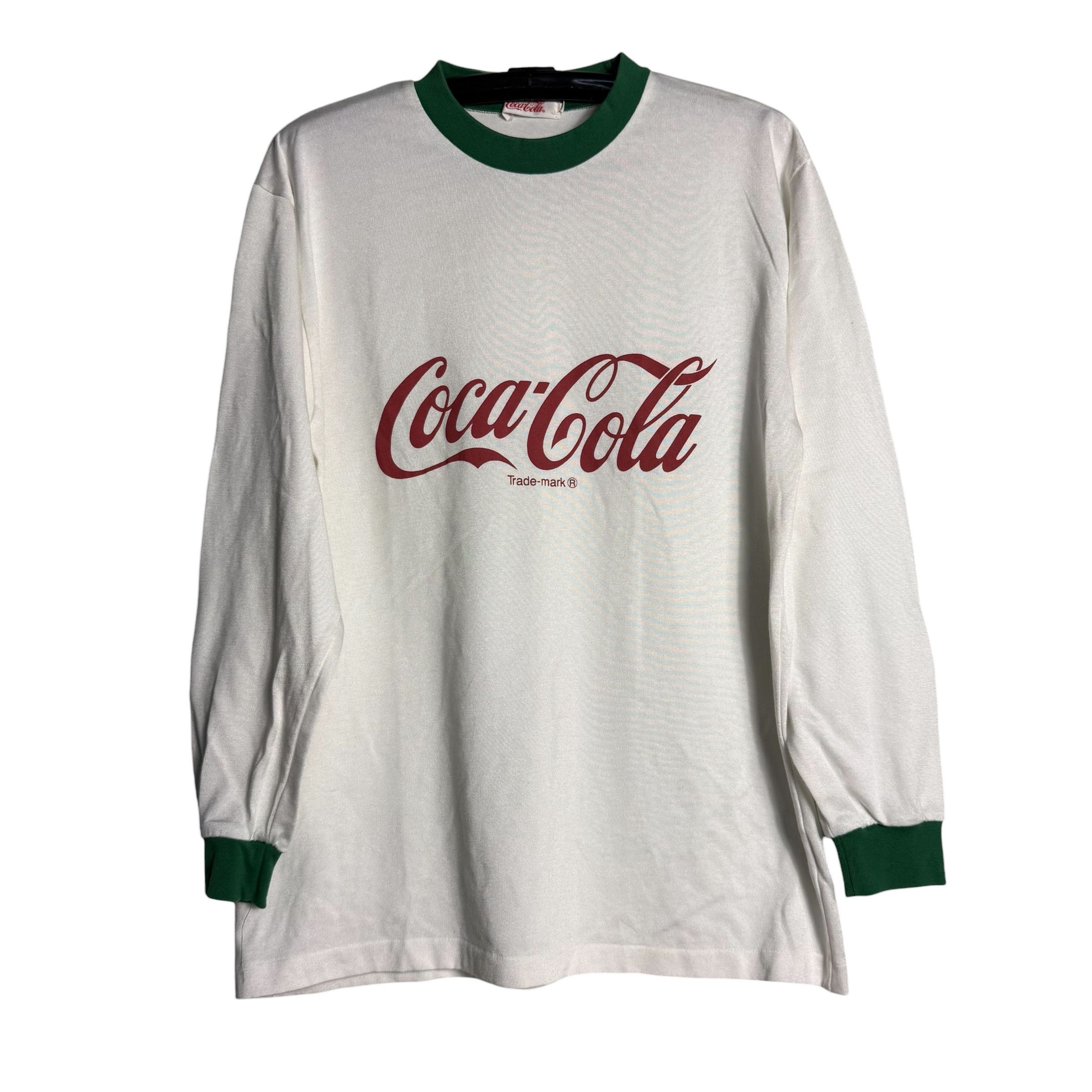 Coca Cola 🔥RARE🔥Vintage Coca Cola Coke Spellout L/Sleeve T-shirt Size US L / EU 52-54 / 3 - 1 Thumbnail