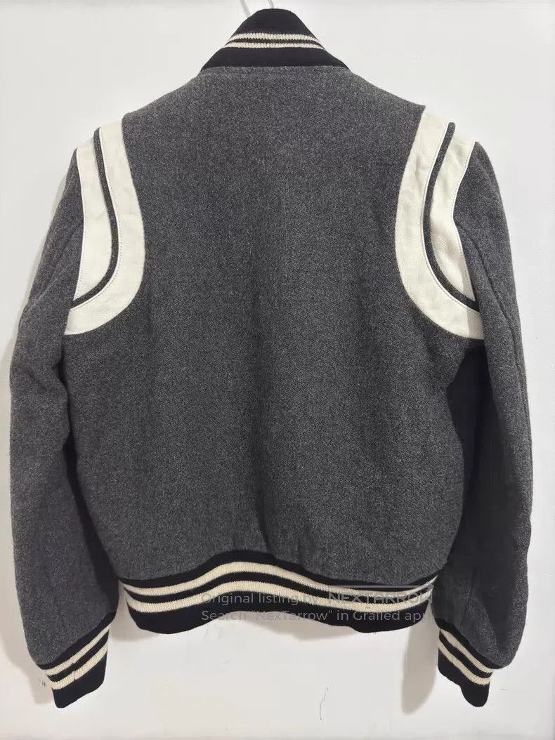 Saint Laurent Paris Saint Laurent Paris Grey and White Lamb Fur Patchwork Base Size XS / US 0-2 / IT 36-38 - 2 Thumbnail