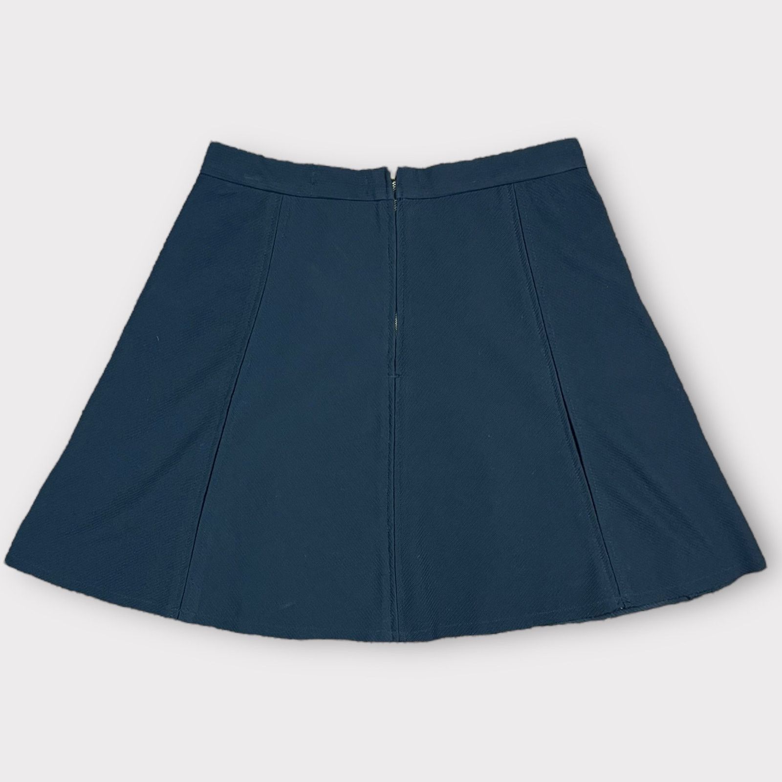 Nordstrom Monteau | Women’s Mini Skater A-line Ribbed Black Skirt Size 30" / US 8 / IT 44 - 3 Thumbnail