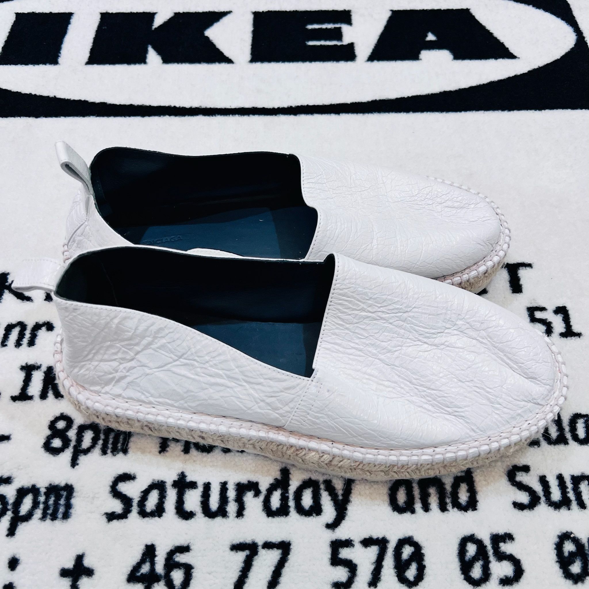 Balenciaga Balenciaga White Leather Platform Espadrilles Size US 10 / EU 43 - 1 Thumbnail
