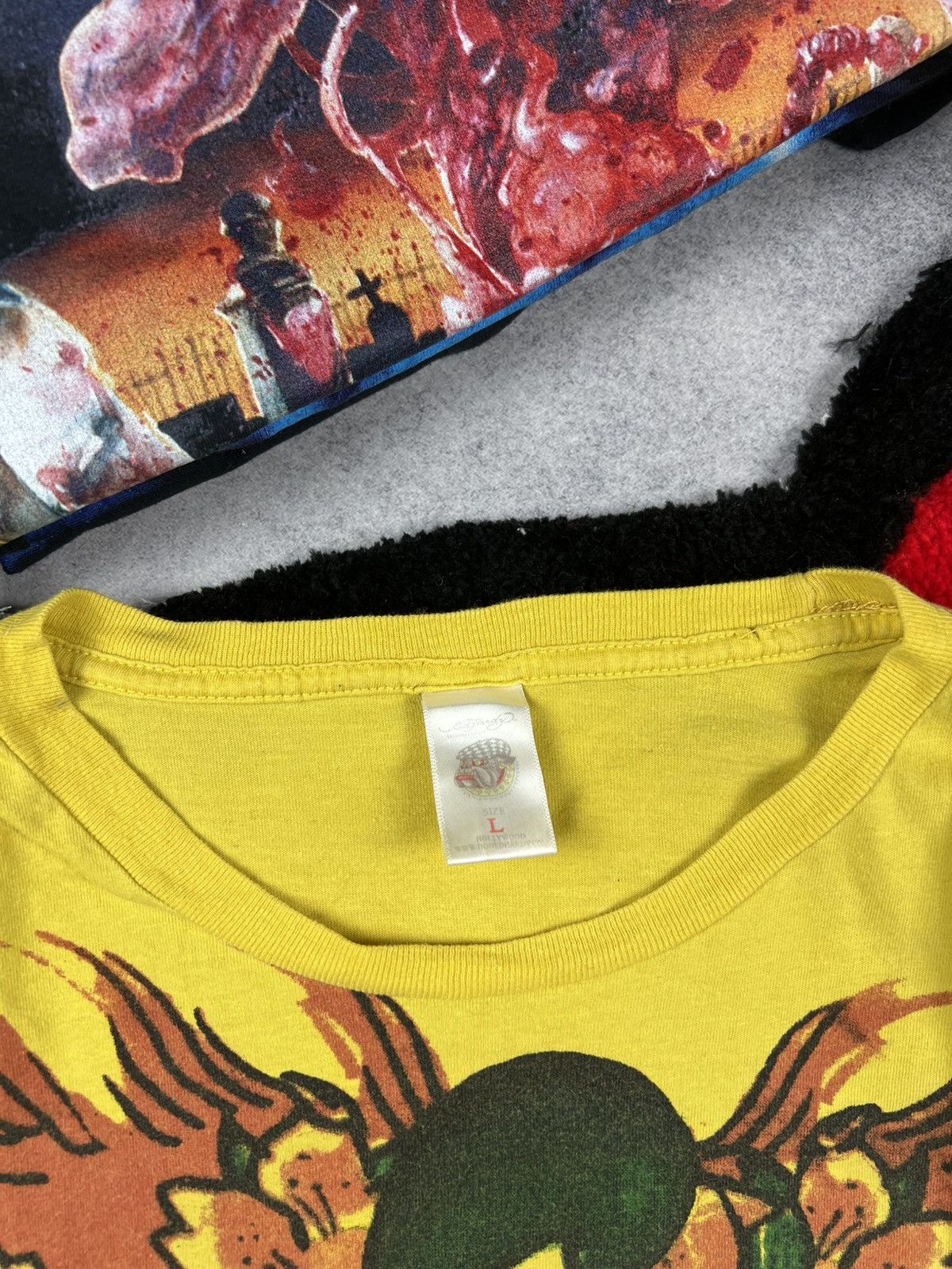 Christian Audigier × Ed Hardy × Japanese Brand Vintage Christian Audigier Naked Girl Rhinestone Skulls Tee Size US L / EU 52-54 / 3 - 6 Thumbnail