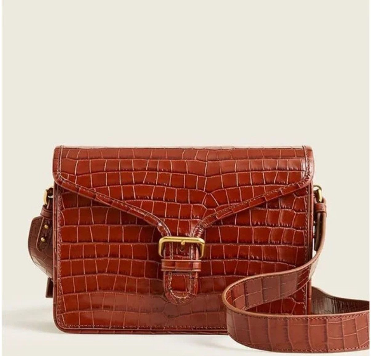 J. Cole J Crew: Copenhagen satchel bag in croc-embossed leather NWT Size ONE SIZE - 1 Thumbnail