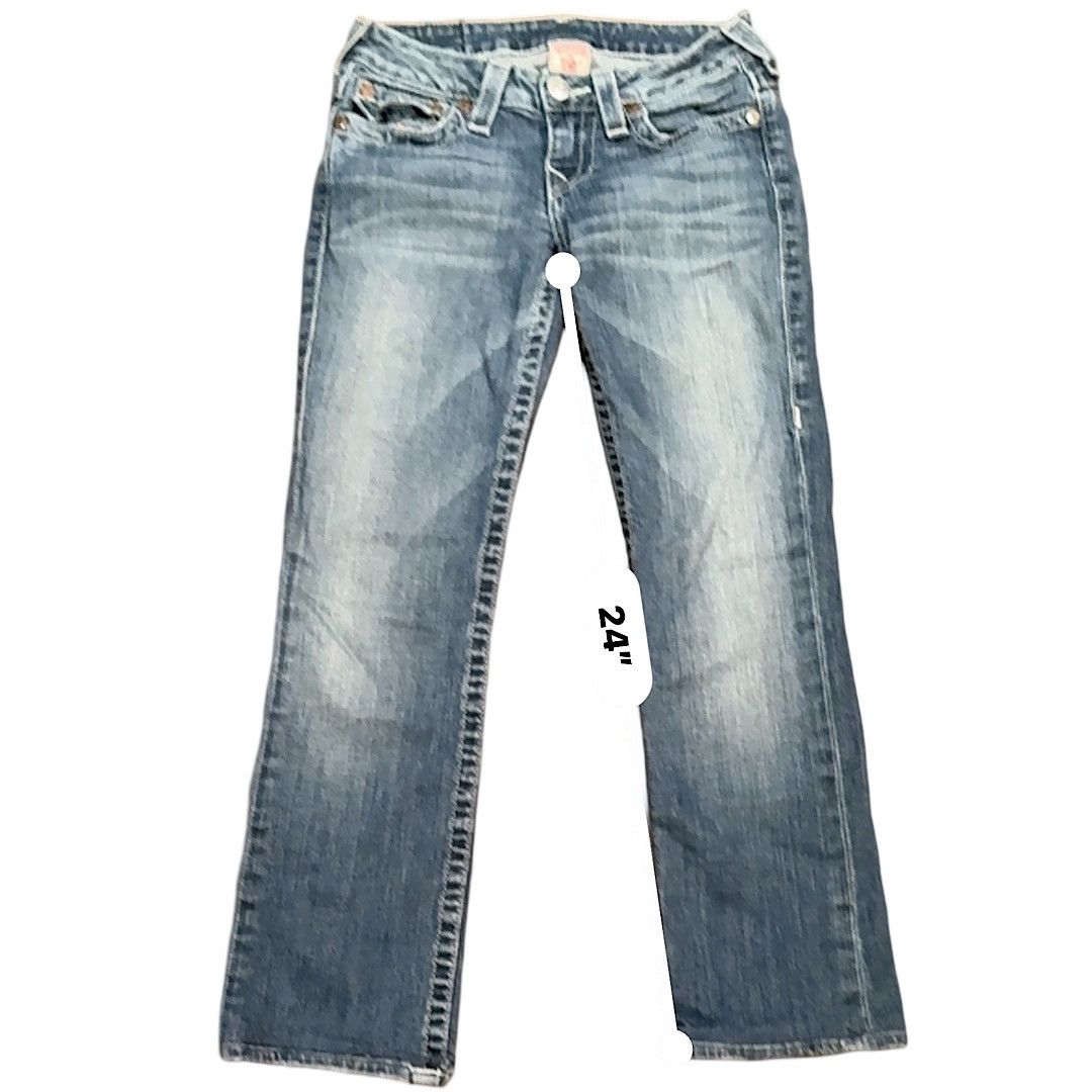 True Religion TRUE RELIGION Vintage Jeans Womens 26 Rainbow Embroidered Size 26" / US 2 / IT 38 - 6 Thumbnail