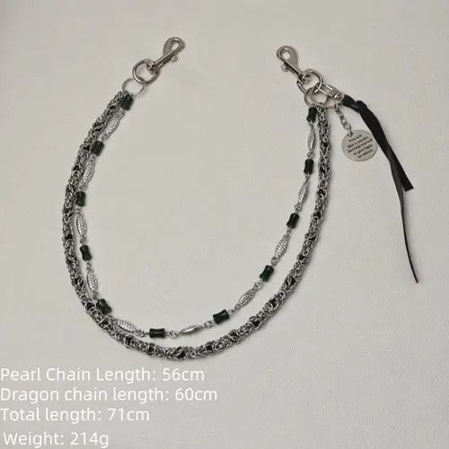 Japanese Brand 2 Layer Natural Echo Pearled Wallet Chain Size ONE SIZE - 2 Thumbnail