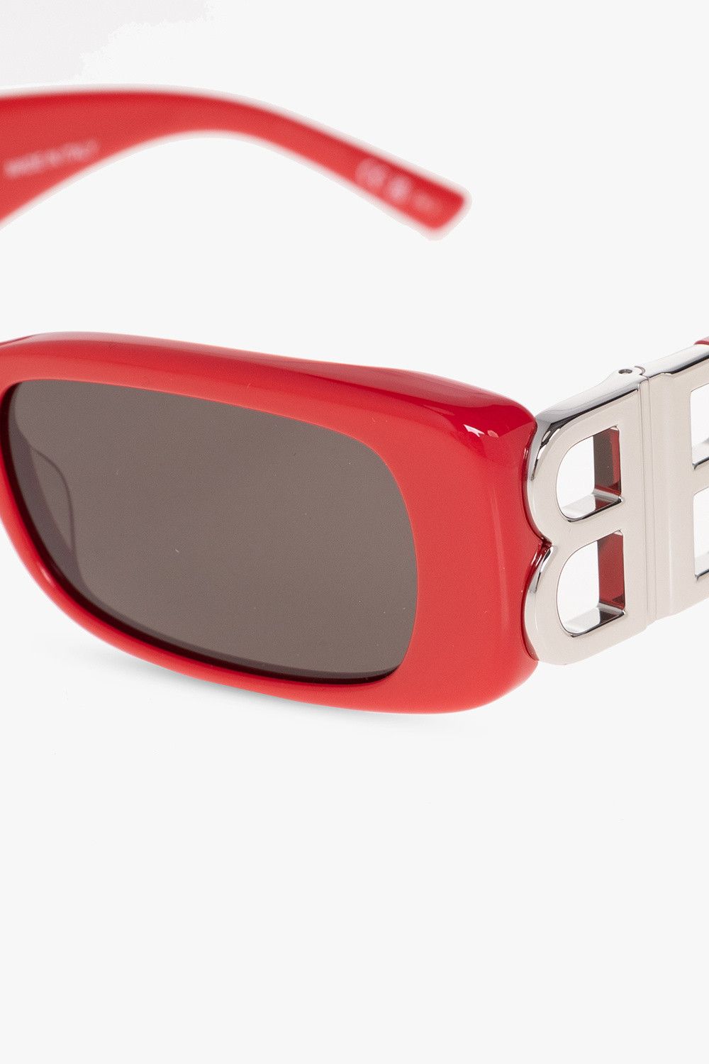 Balenciaga o1mt1gz1024 Size: OS / Dynasty Rectangle Sunglasses in Red Size ONE SIZE - 4 Thumbnail