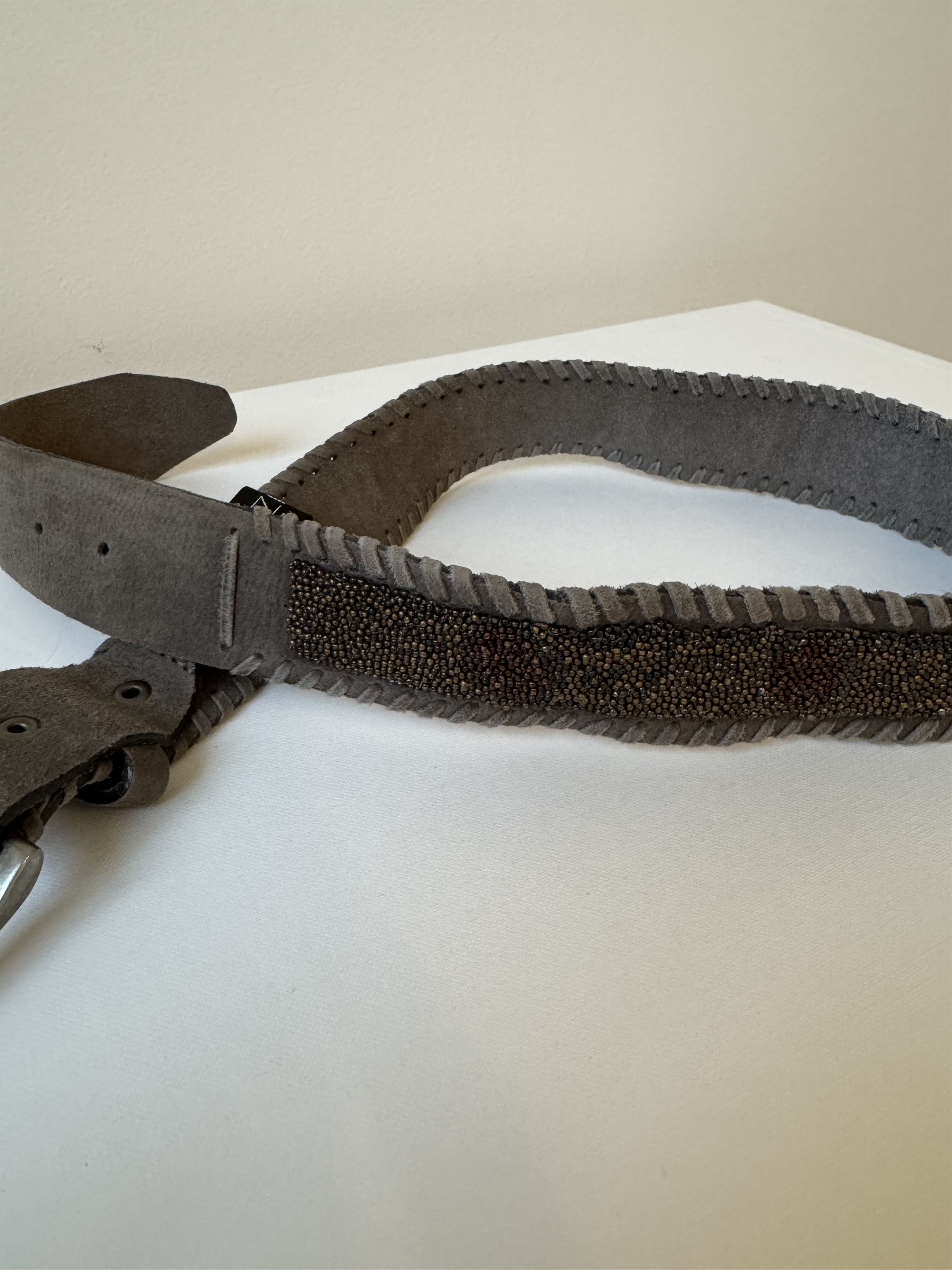 Yigal Azrouel Handbeaded Leather Belt Size ONE SIZE - 4 Thumbnail