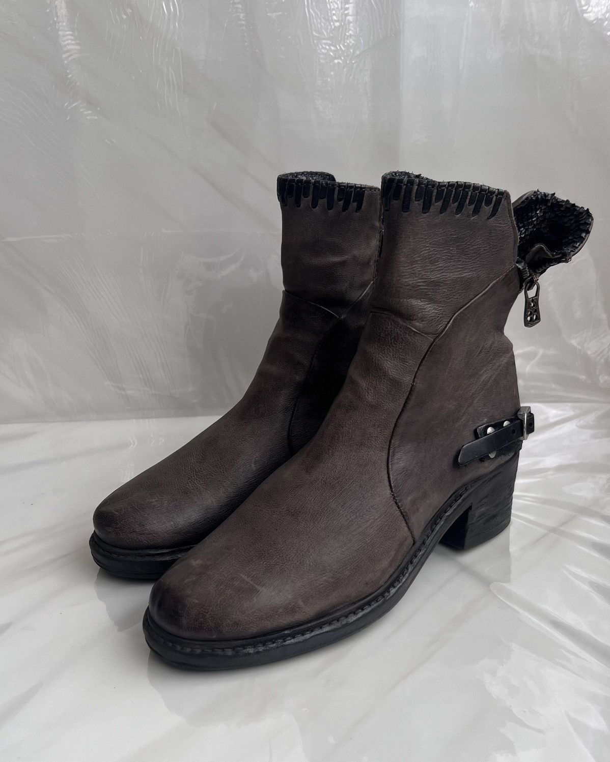 A.S.98 As 98 Airstep Zipper Boho Biker Gray distressed boot Size US 8 / IT 38 - 3 Thumbnail
