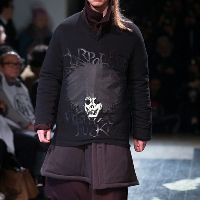Yohji Yamamoto 2016 Yohji Yamamoto Pour Homme Corporate Mother Fuxxker Top Size US L / EU 52-54 / 3 - 1 Thumbnail