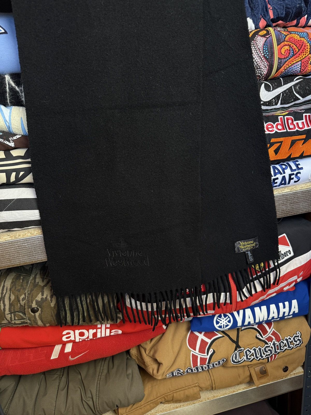Vivienne Westwood Vivienne Westwood Wool Scarf Black Size ONE SIZE - 2 Thumbnail