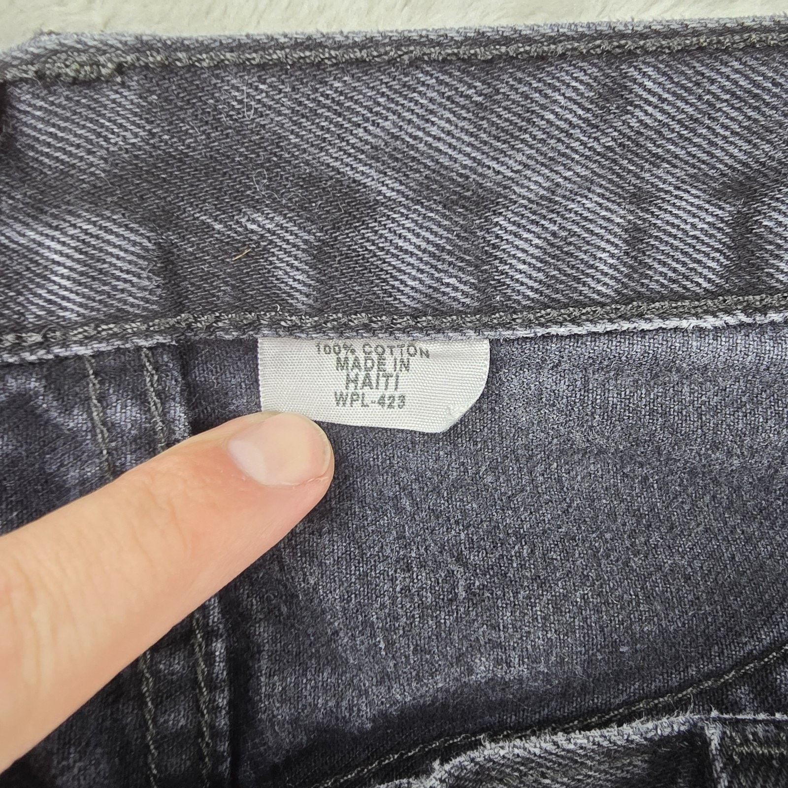 Levi's Vintage Levis Jeans 36x34 (Fits 34x31) Black 501 Y2K 2008 Size US 34 / EU 50 - 5 Thumbnail