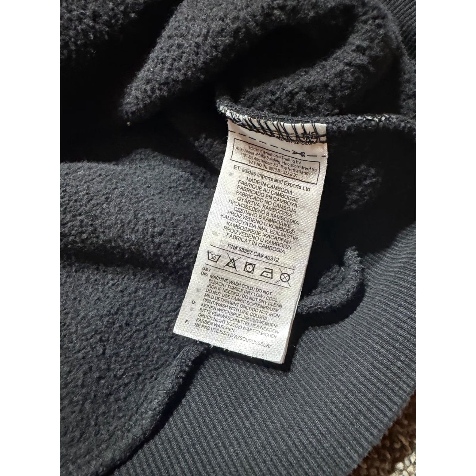 Adidas Adidas Mens Hoodie Pullover Regular Size L Black - Trefoil Logo, Fleece, Long Sleeve, Gym & Training, Original Line Size US L / EU 52-54 / 3 - 6 Thumbnail
