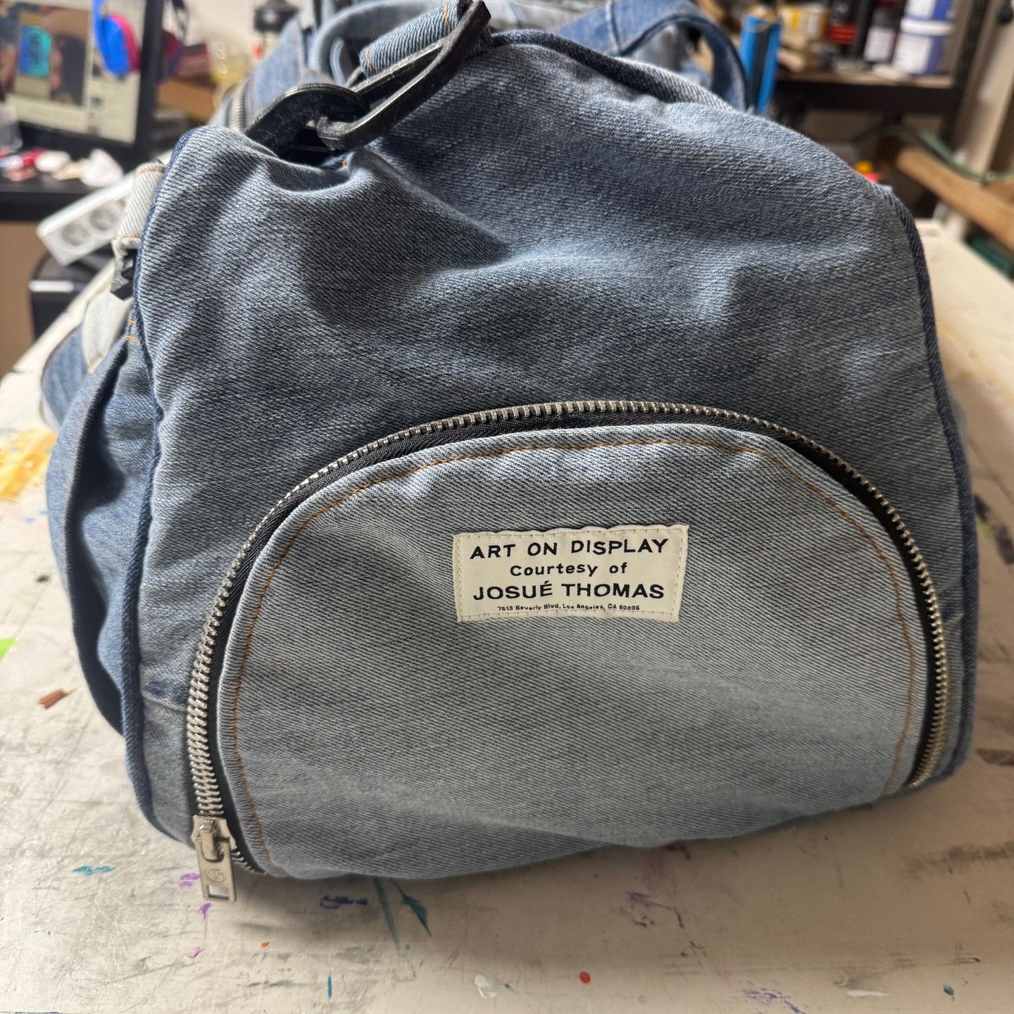 Gallery Dept. gallery dept RECYCLED DENIM DUFFLE BAG Size ONE SIZE - 5 Thumbnail