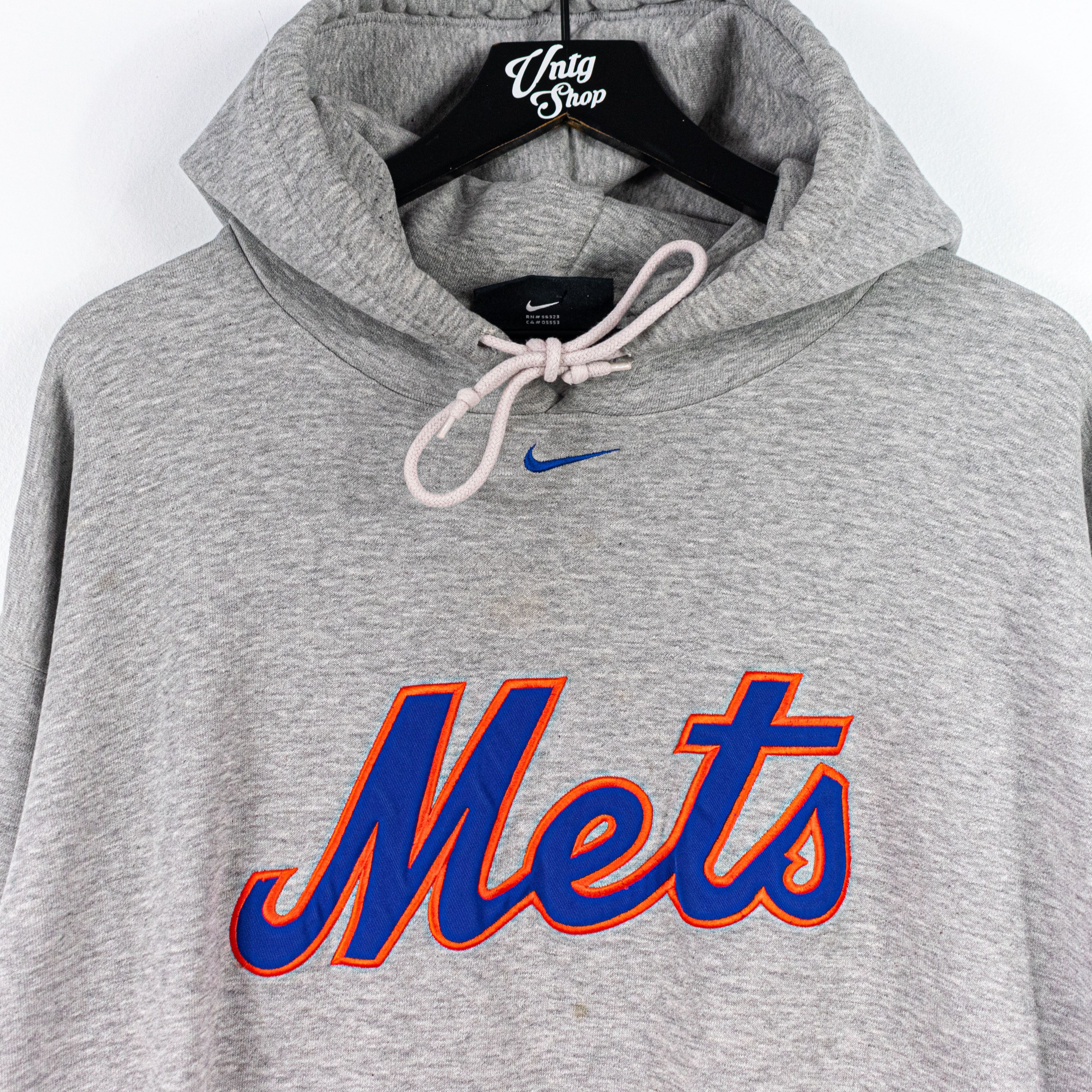 Mets Nike Hoodie Large Orange Team Pullover Center Swoosh