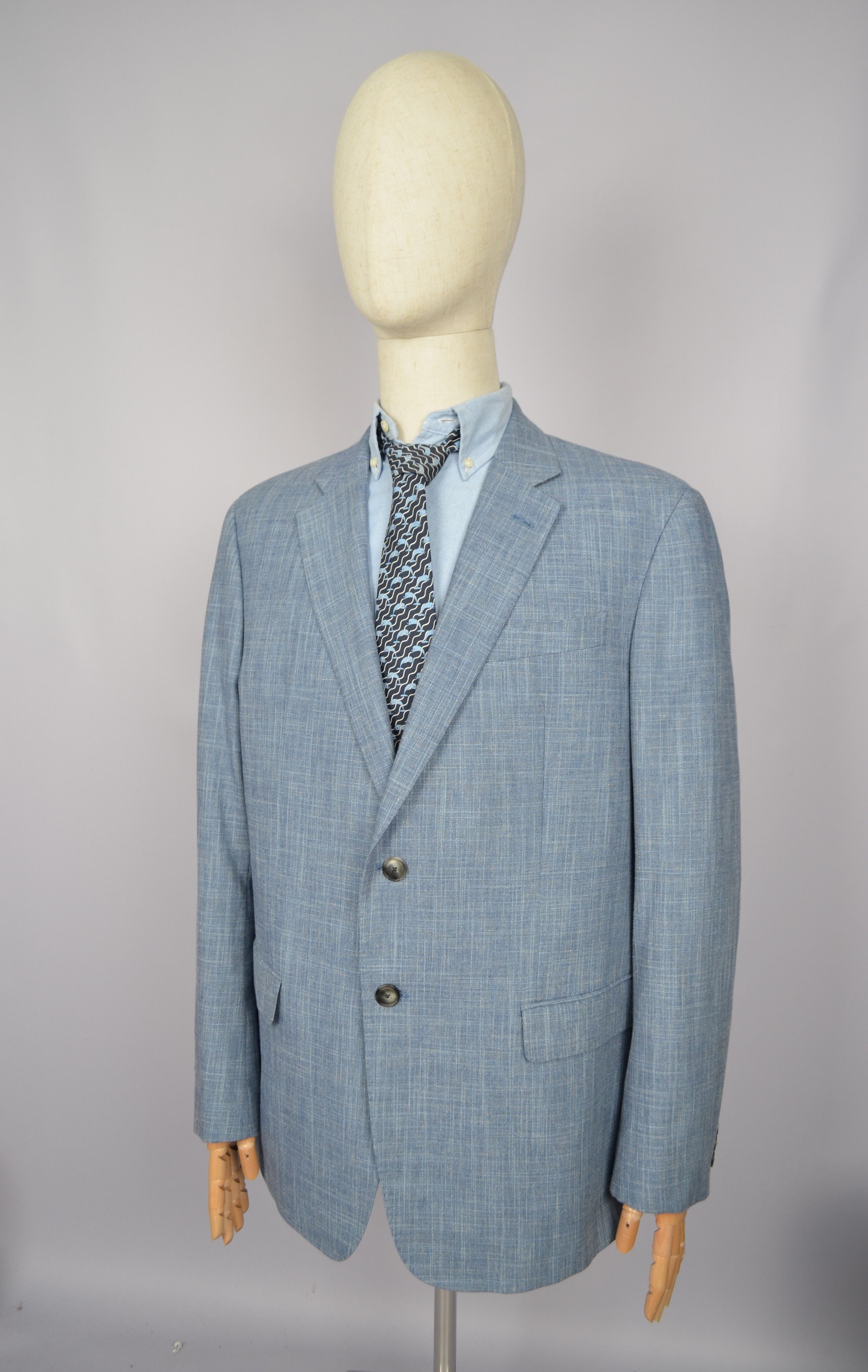 Designer × Emporio Armani Emporio Armani G Line Blue Jacket Blazer US48 Slim Fit Size 48S - 1 Thumbnail