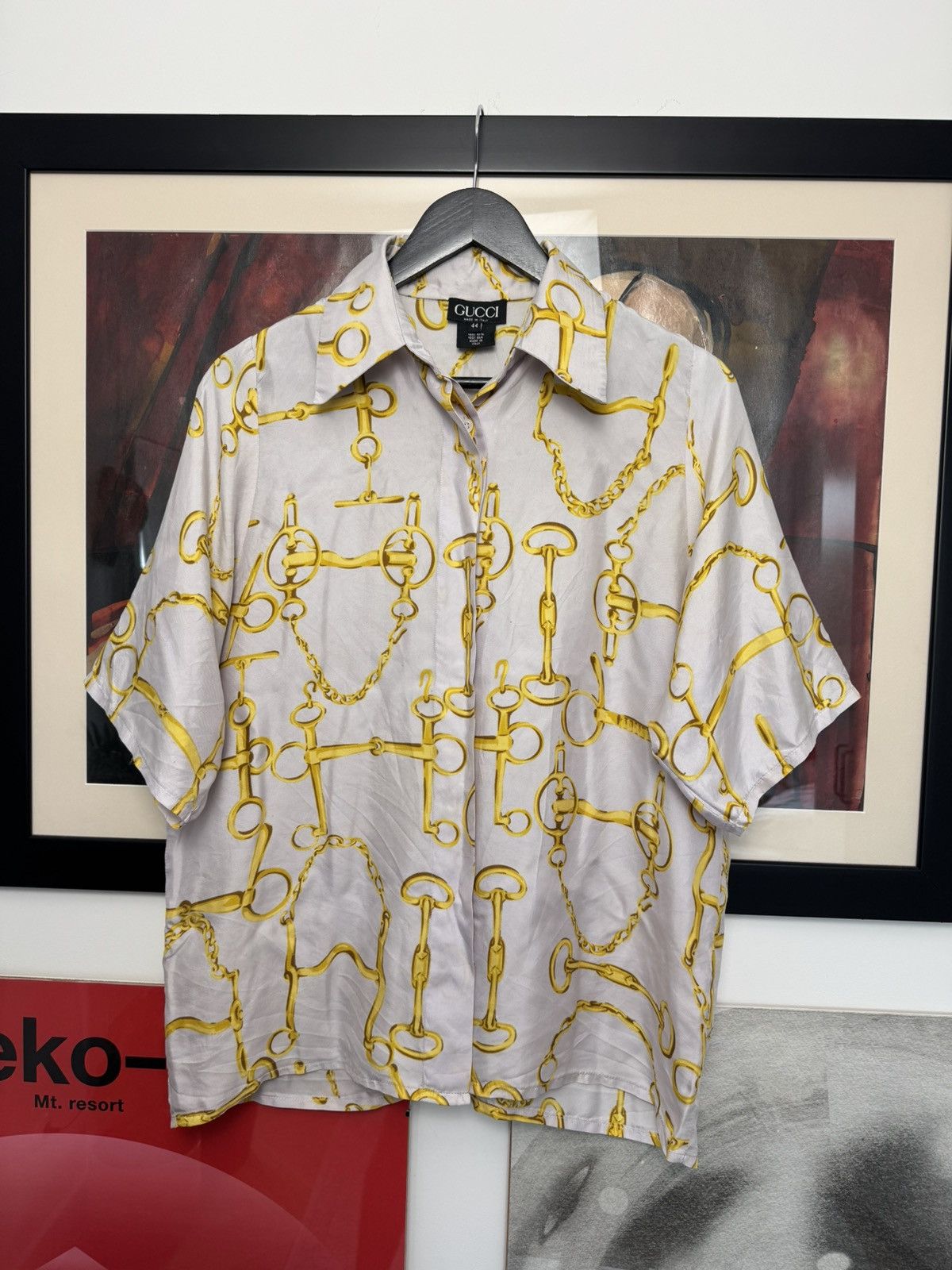 Gucci SS93 Gucci Tom Ford Silk Button Up Fullprint Shirt Designer Size US M / EU 48-50 / 2 - 1 Thumbnail