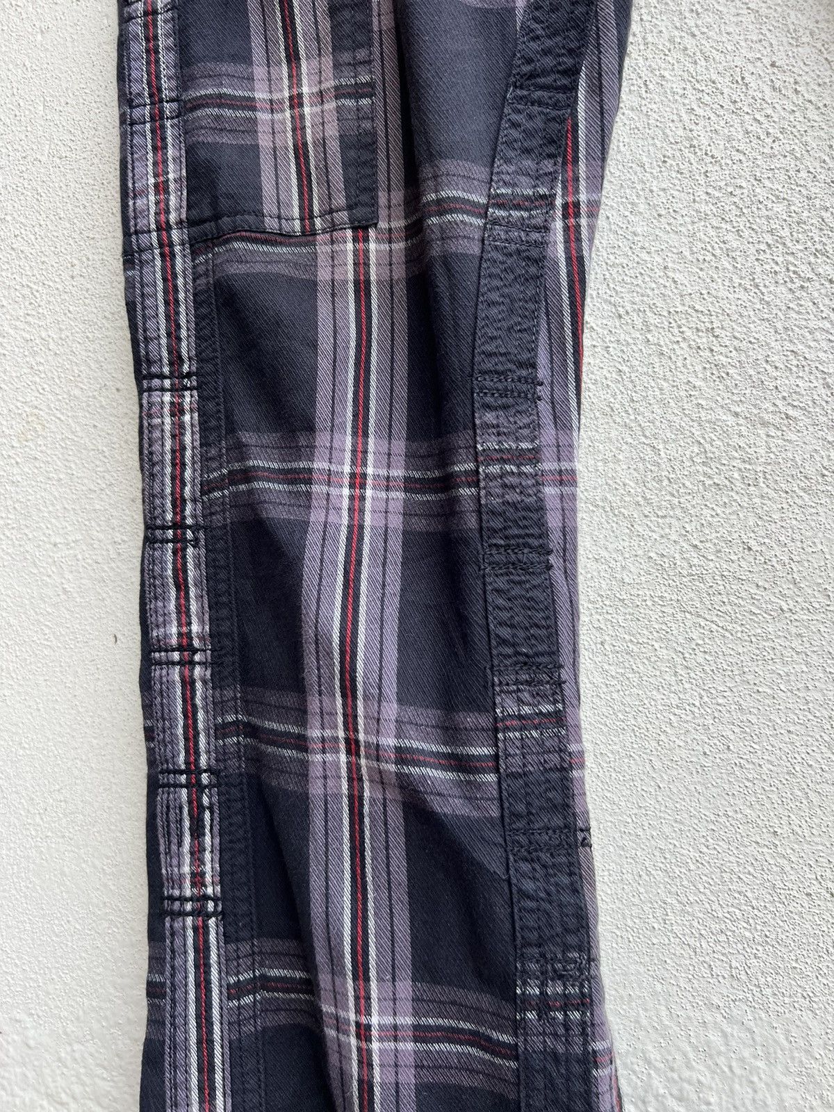 Shellac Double Edge Japan Multi Pocket Plaid Flare Cargo Trouser Size US 31 - 10 Thumbnail