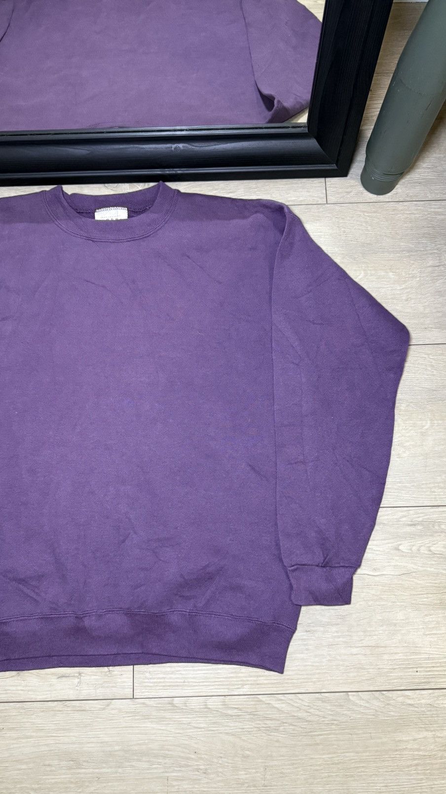 Fruit Of The Loom Vintage / Y2K 1980s Riders Purple Blank Sweatshirt Size US XL / EU 56 / 4 - 3 Thumbnail