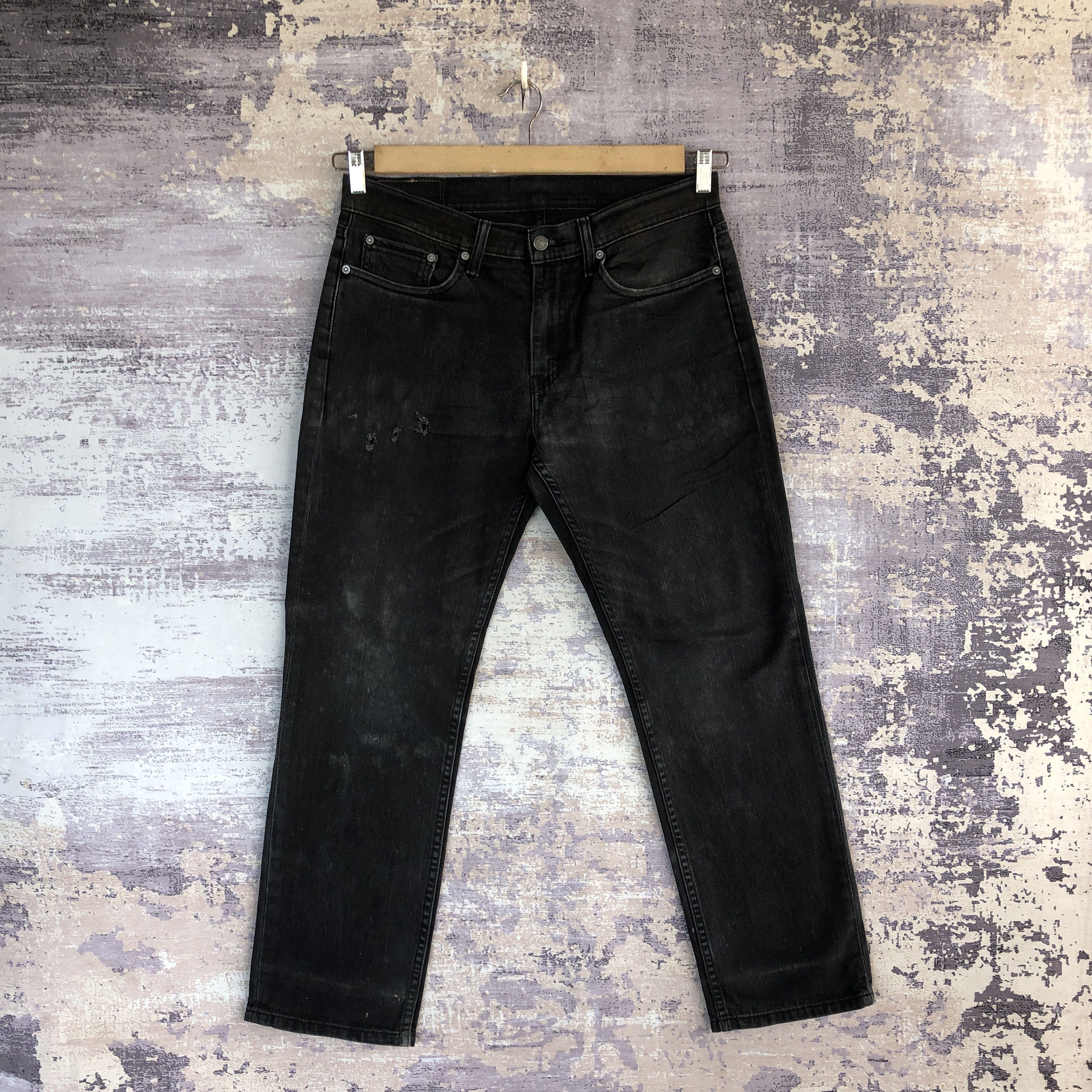 Levi's Vintage Distressed Levis Jeans Levi's 514 Faded Black Denim Size US 34 / EU 50 - 1 Thumbnail
