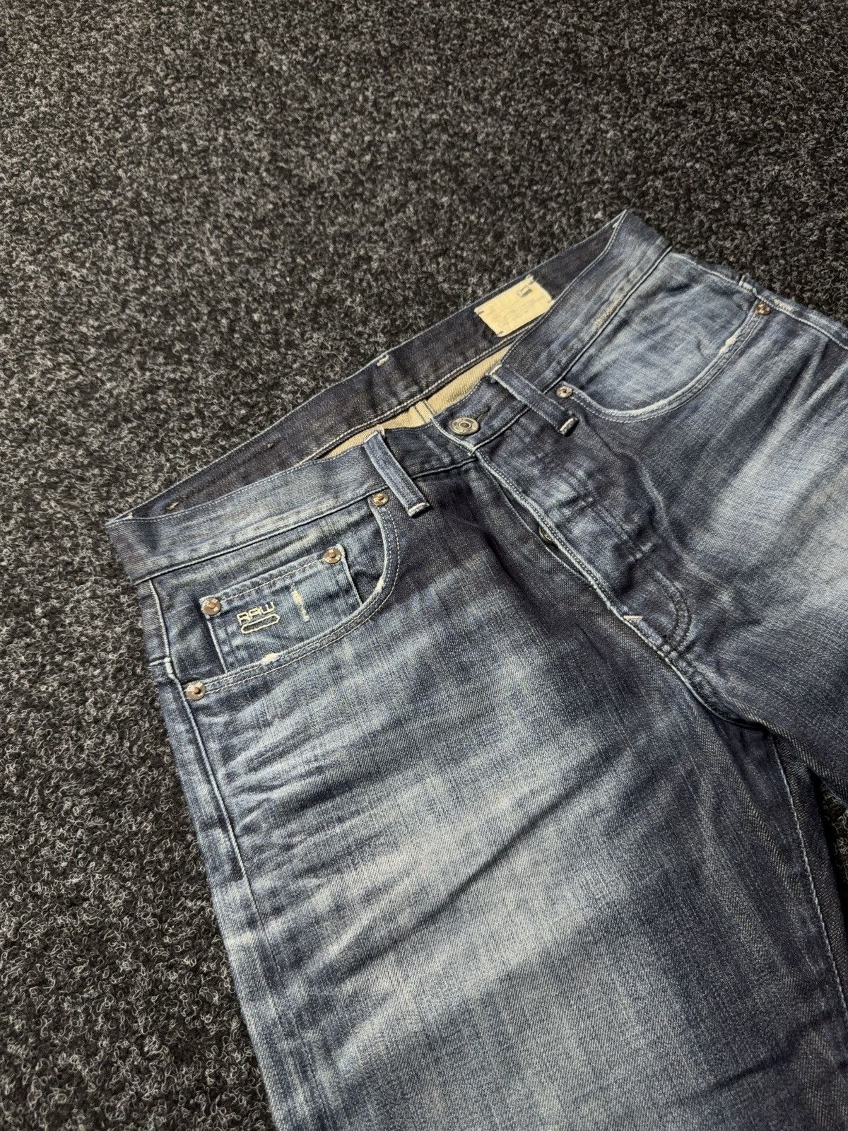 G-Star 00s G-Star RAW 3301 Distressed Hem LGB Opium Punk Jeans Y2K Size US 32 / EU 48 - 9 Thumbnail
