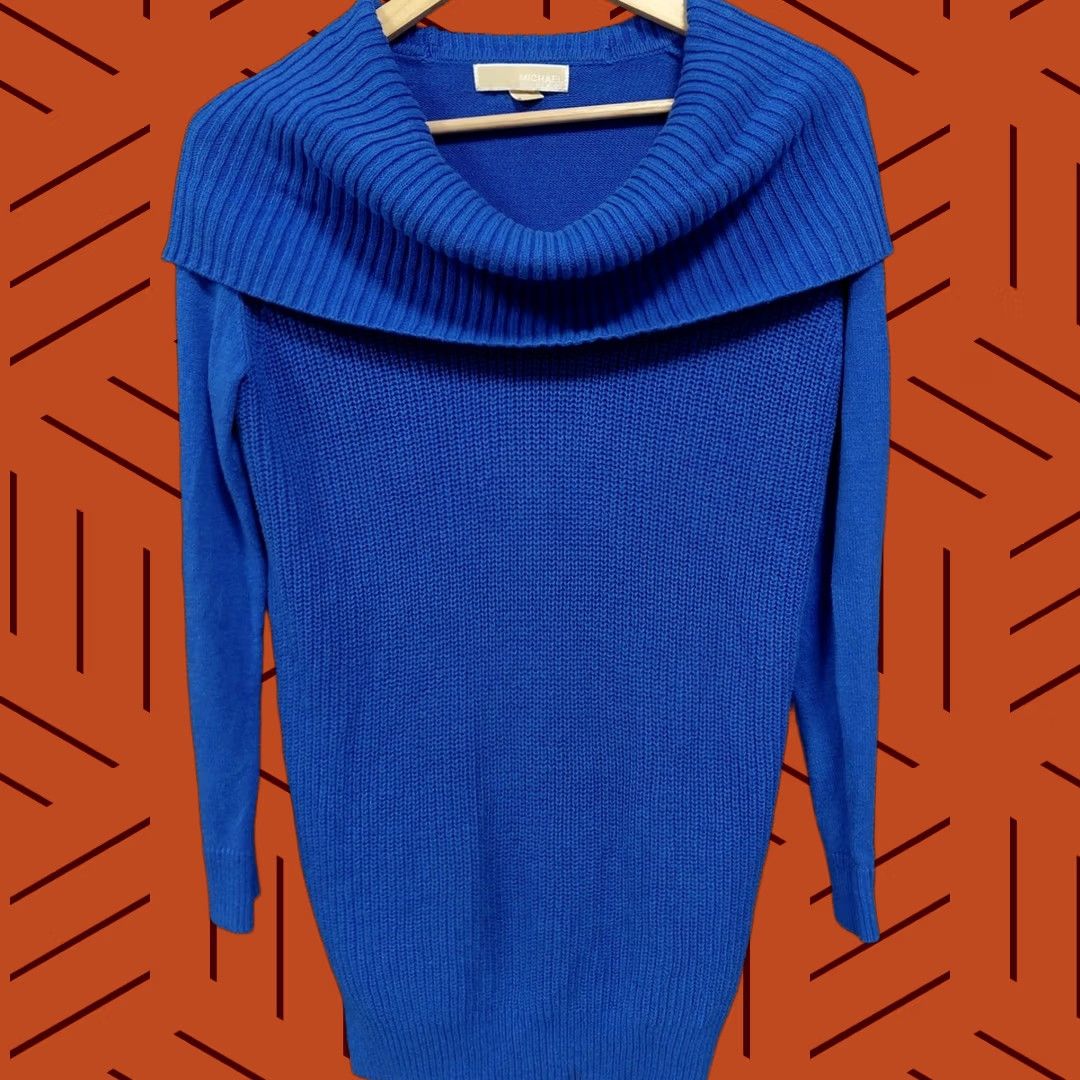 Vintage MICHAEL MICHAEL KORS Blue Knit Sweater Solid Long Sleeve Women Size S Size S / US 4 / IT 40 - 1 Thumbnail