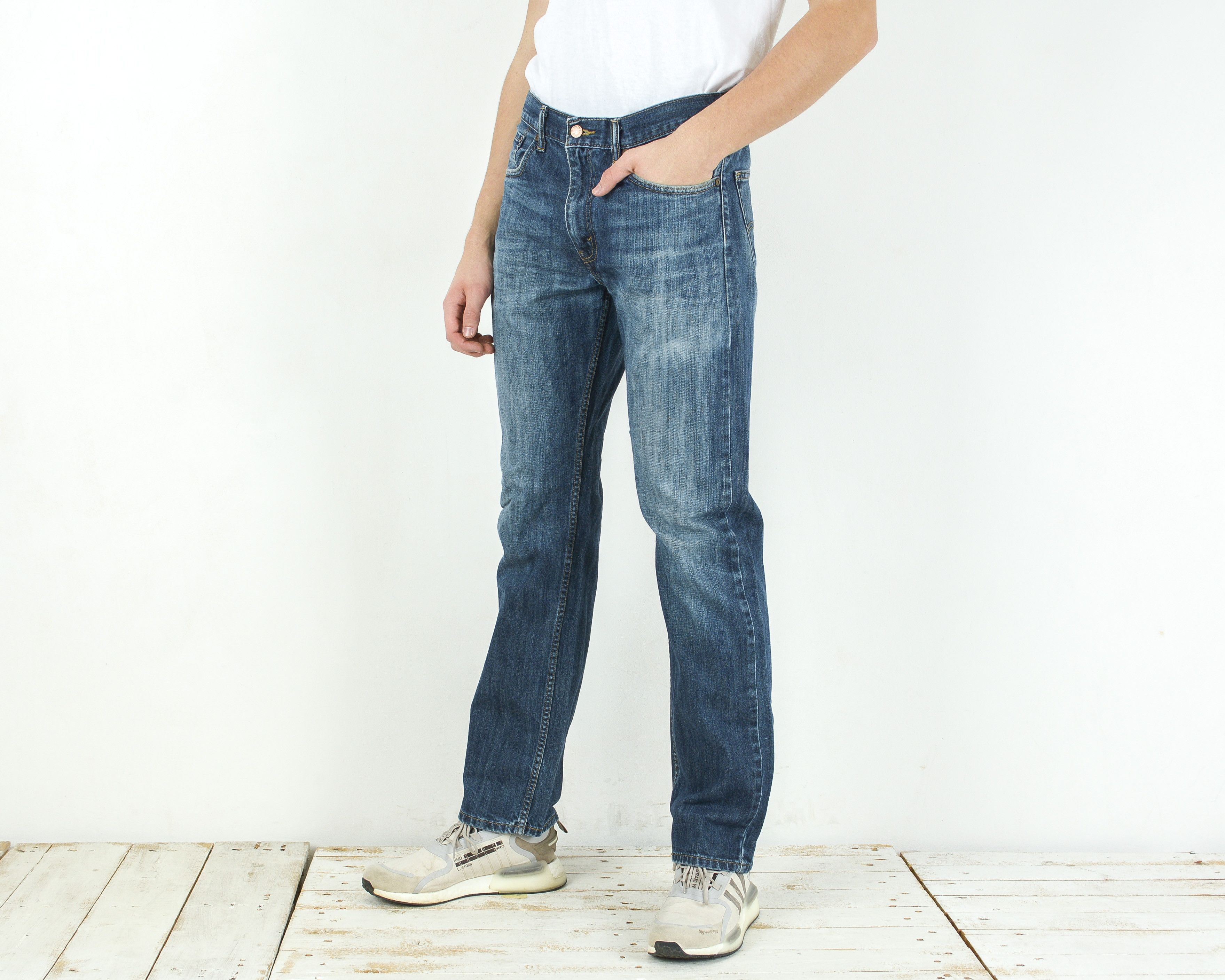 Levi's 505 W33 L34 Regular Straight Jeans Denim Trousers Pants Size US 33 - 1 Thumbnail