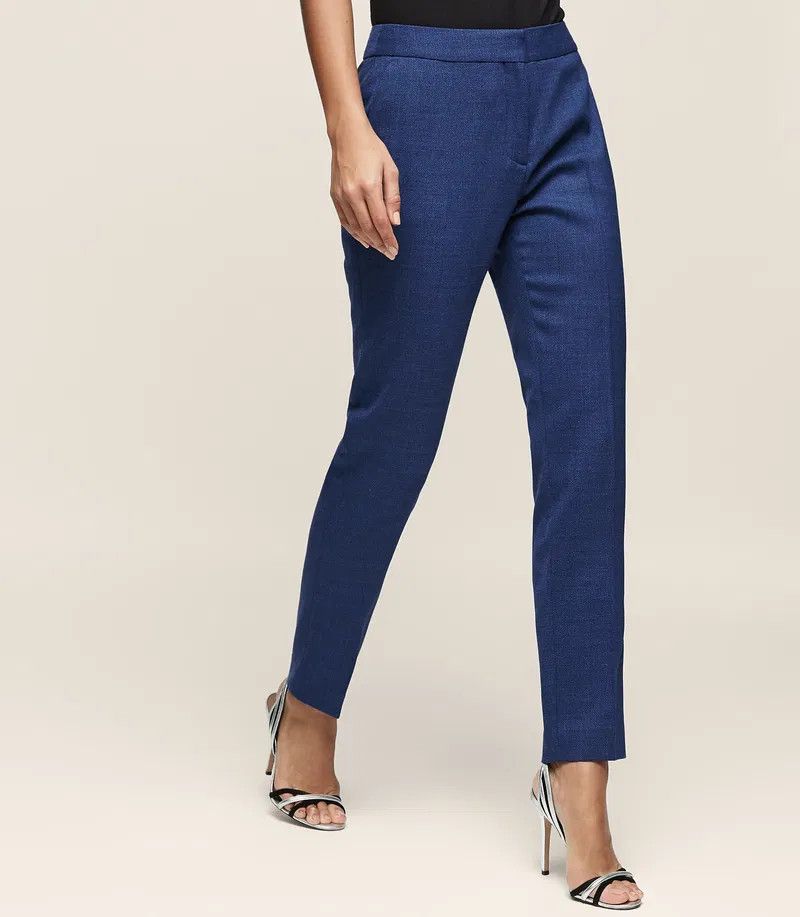 Reiss REISS Malani Blue Slim-Leg Trousers Wool Size 32" / US 10 / IT 46 - 8 Thumbnail