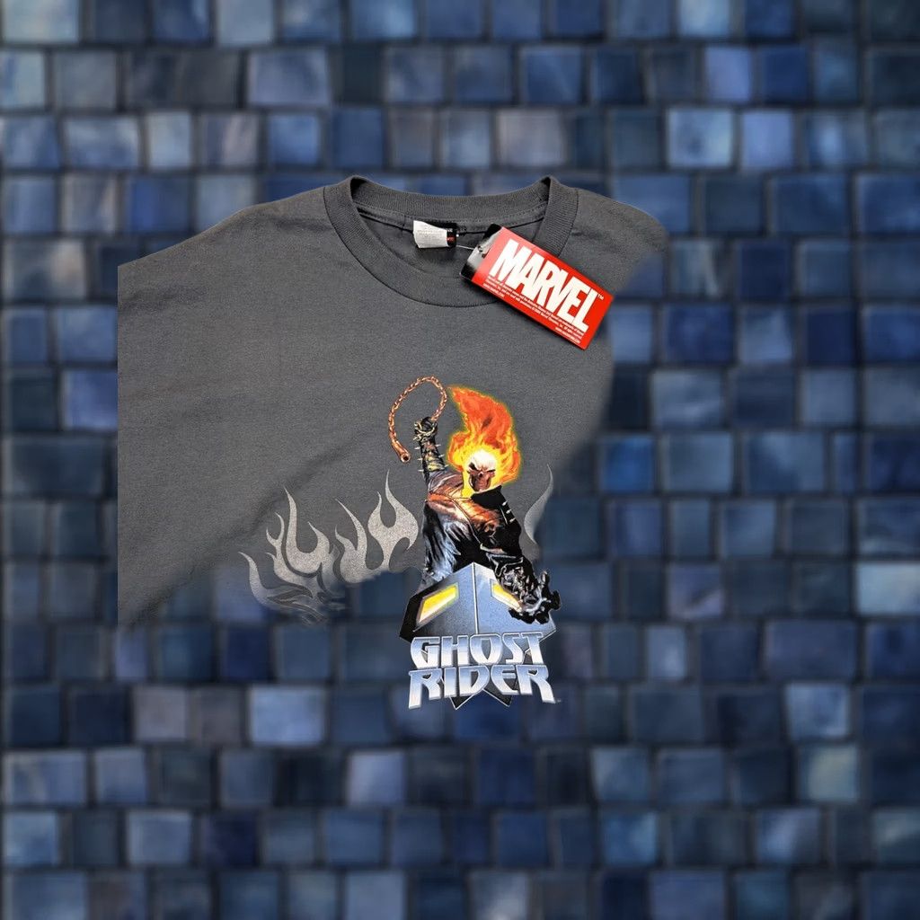 Vintage VINTAGE Marvel Ghost Rider Shirt Mens XL Gray Graphic Tee 2004 Mad Engine 2000s Size US XL / EU 56 / 4 - 1 Thumbnail