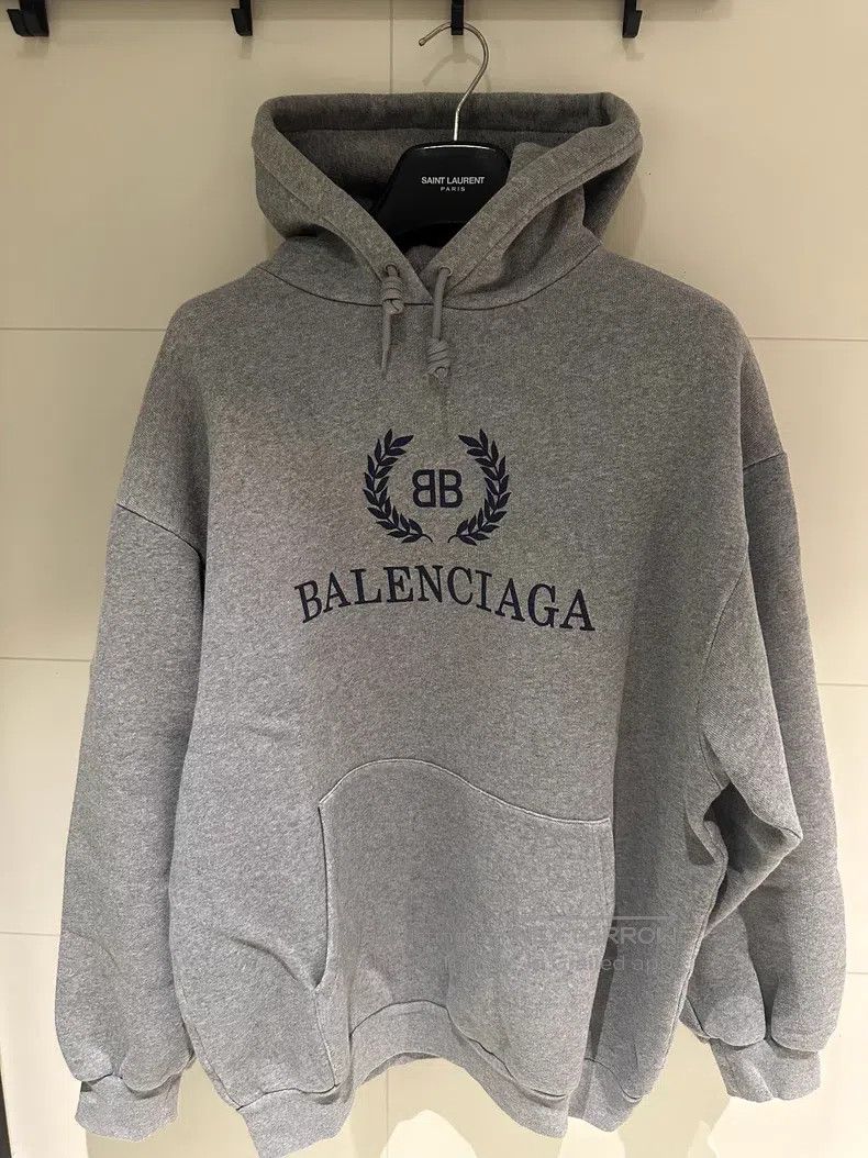Balenciaga Wheat ear print hooded sweatshirt