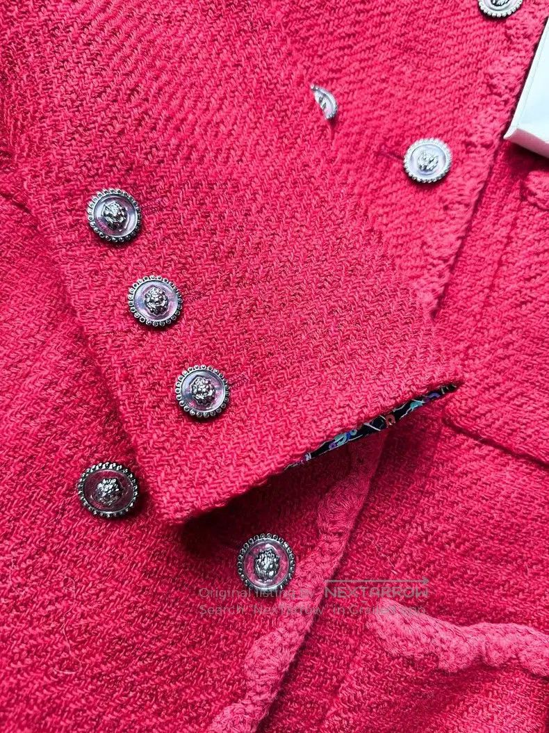 Chanel Chanel Lace double-breasted four-pocket tweed woven long-s Size XXS / US 00 / IT 34 - 4 Thumbnail
