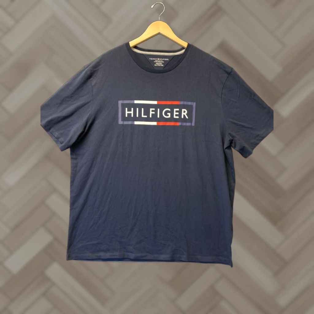 Tommy Hilfiger Tommy Hilfiger Men's Tee Shirt XXL Gray Navy T-Shirt Crew Neck Logo Athletic Classic Designer Tommy Hilfiger Tommy Jeans Size US XXL / EU 58 / 5 - 1 Thumbnail