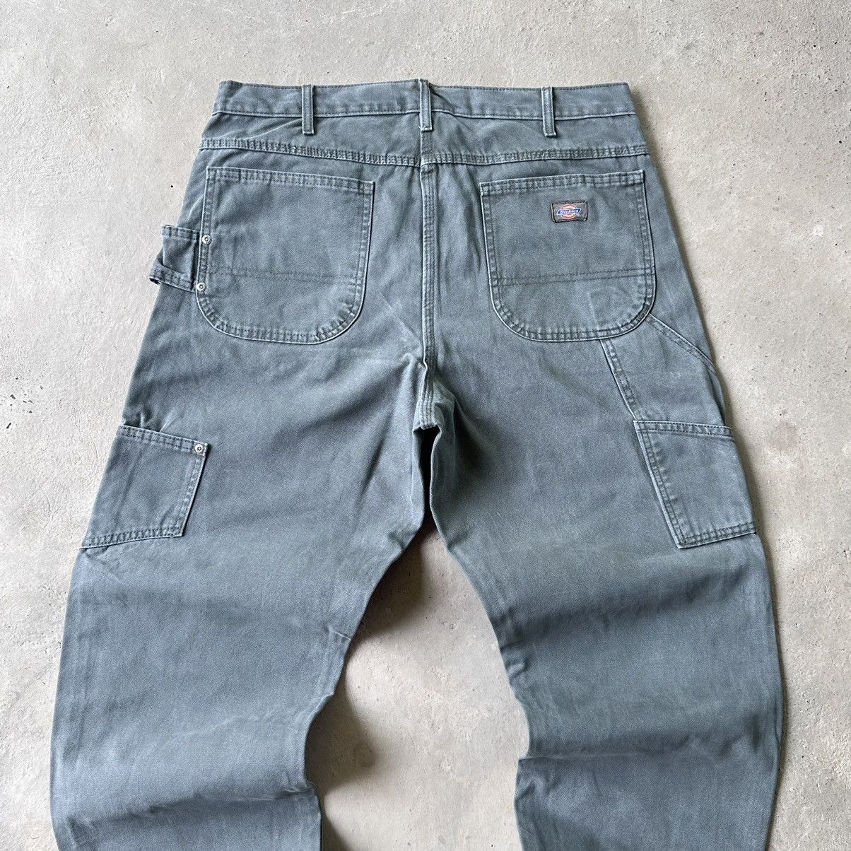 Carhartt × Dickies (37x36) Crazy Vintage Y2K Faded Dickies Carpenter Pants Moss Size US 37 - 2 Thumbnail
