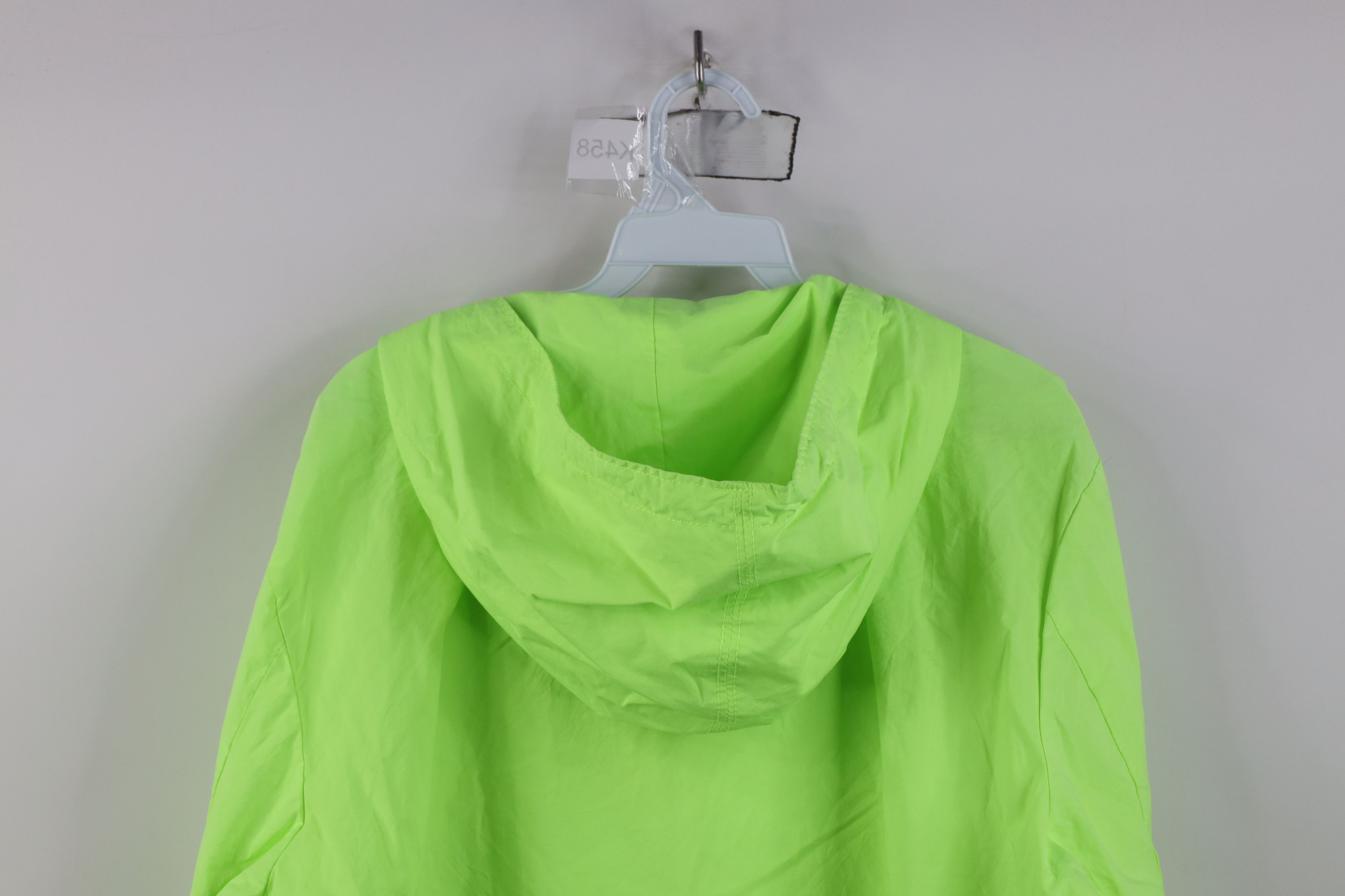 J.Crew Vintage Y2K J Crew Half Zip Hooded Anorak Jacket Lime Green Size L / US 10 / IT 46 - 13 Thumbnail