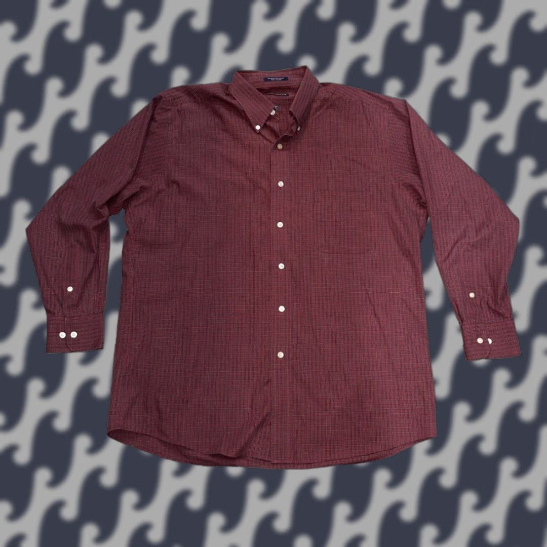 Chaps Chaps Shirt Button-Up Men L Red Plaid Long Sleeve Wrinkle Free Easy Care Casual Business Travel Size US L / EU 52-54 / 3 - 1 Thumbnail