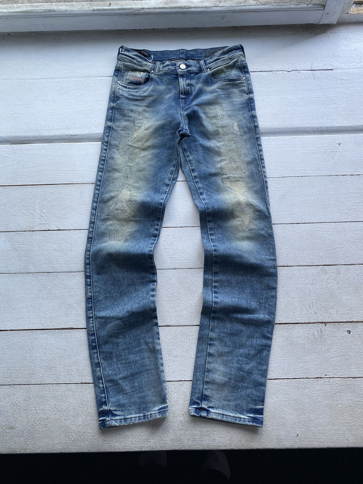 Diesel 🔗Opium Punk Diesel Distressed Washed Slim Straight Jeans Size 28" / US 6 / IT 42 - 1 Thumbnail