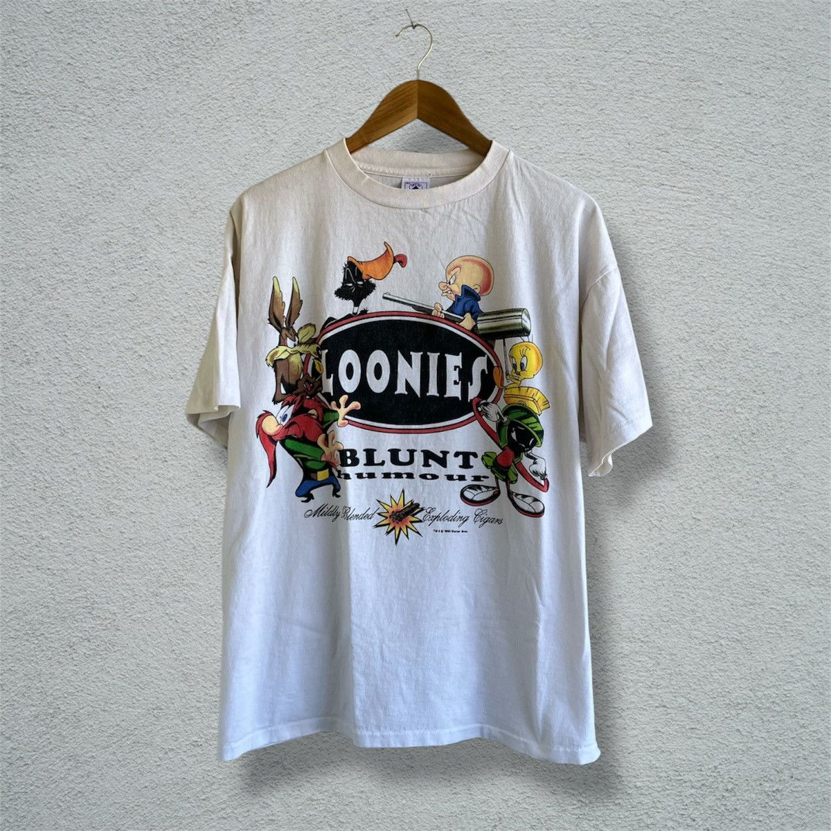 Delta Vintage 1992 Looney Toons Blunt Cigar Parody Tee Shirt 90s Size US XL / EU 56 / 4 - 5 Thumbnail