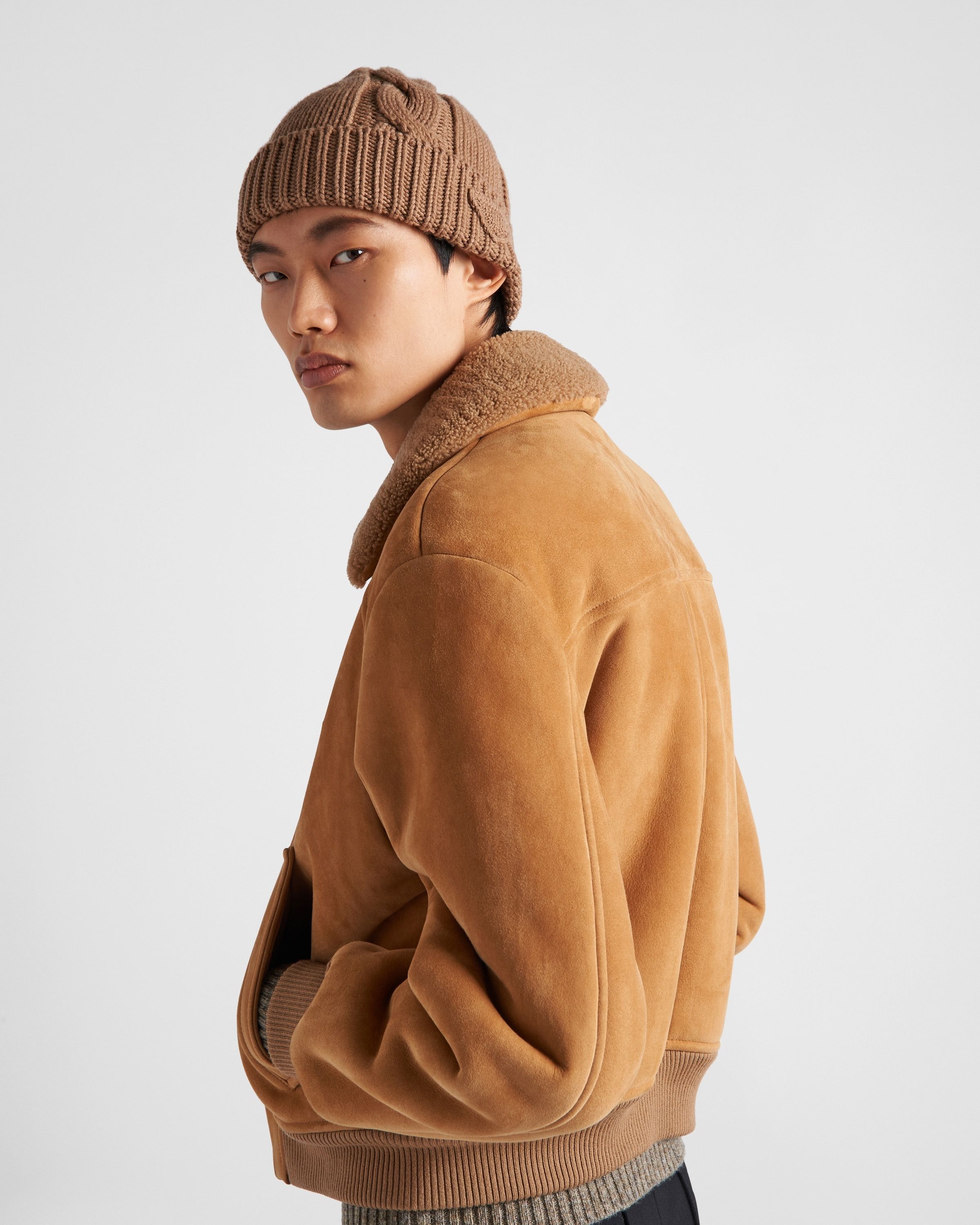 Prada o1la1rc1a0925 Shearling Jacket in Camel Size US L / EU 52-54 / 3 - 4 Thumbnail